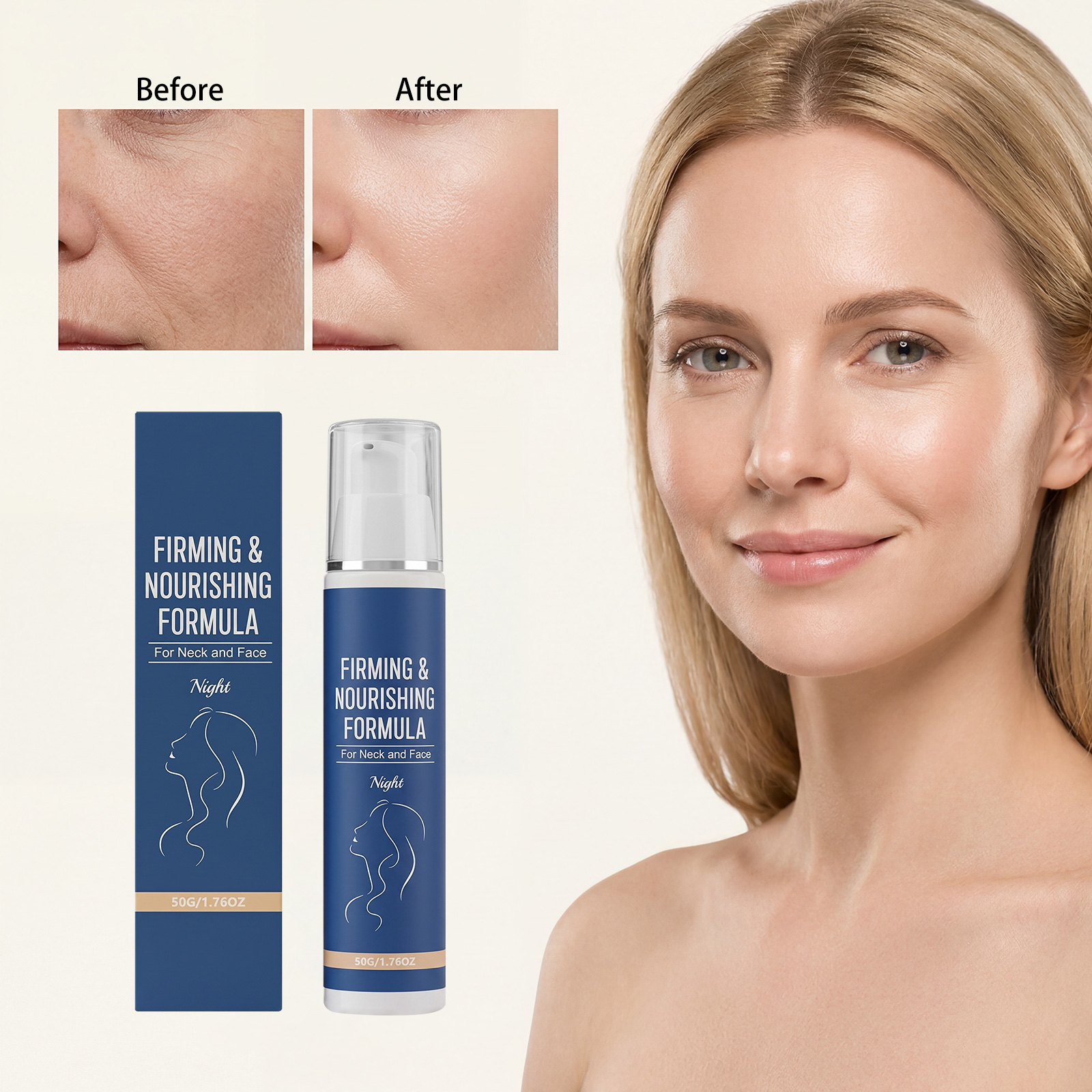 Firming Nourishing Night Cream Mild Care Light Weight Hydrating For Daily Dry Skin Use
