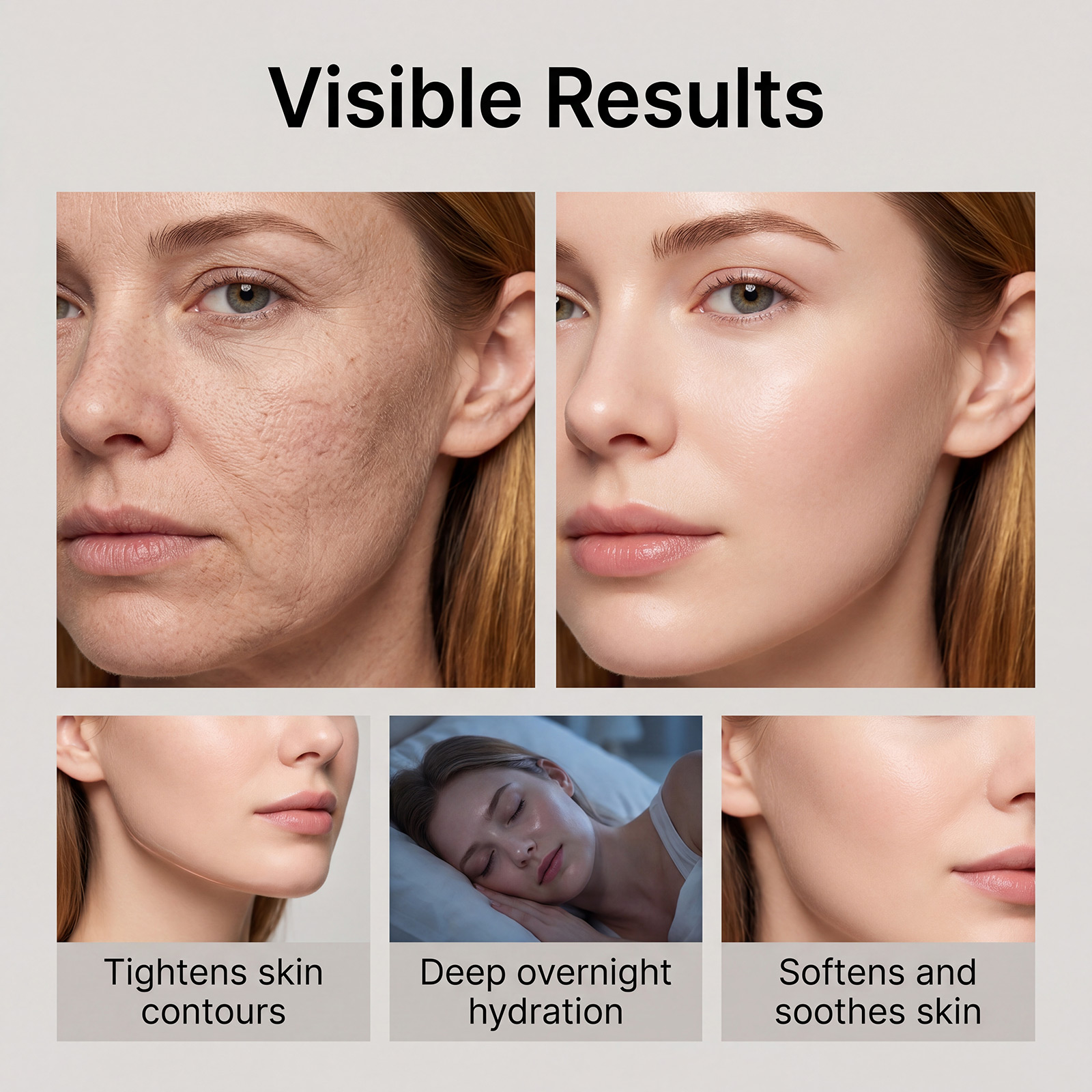 Firming Nourishing Night Cream Mild Care Light Weight Hydrating For Daily Dry Skin Use