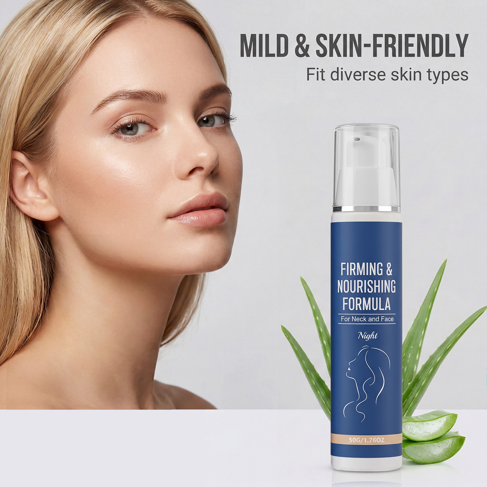Firming Nourishing Night Cream Mild Care Light Weight Hydrating For Daily Dry Skin Use