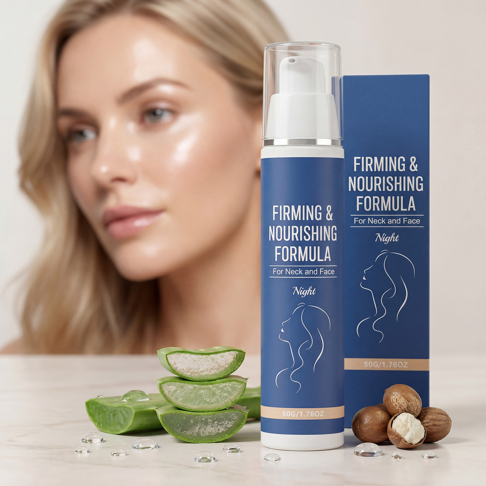 Firming Nourishing Night Cream Mild Care Light Weight Hydrating For Daily Dry Skin Use