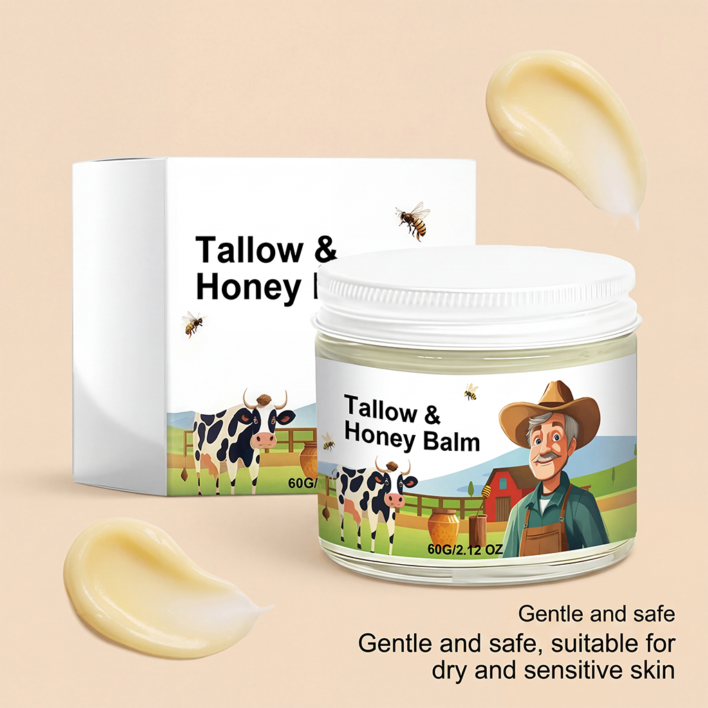 Tallow Honey Facial Cream Daily Moisturizing Soft Smooth Delicate Refreshing Fast Absorbing Hydrating Care For Face Skin
