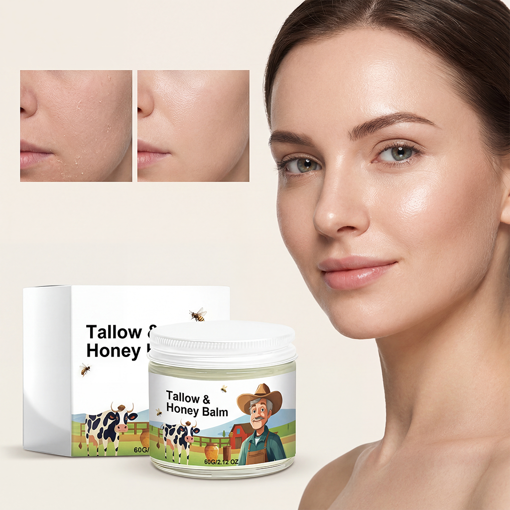 Tallow Honey Facial Cream Daily Moisturizing Soft Smooth Delicate Refreshing Fast Absorbing Hydrating Care For Face Skin