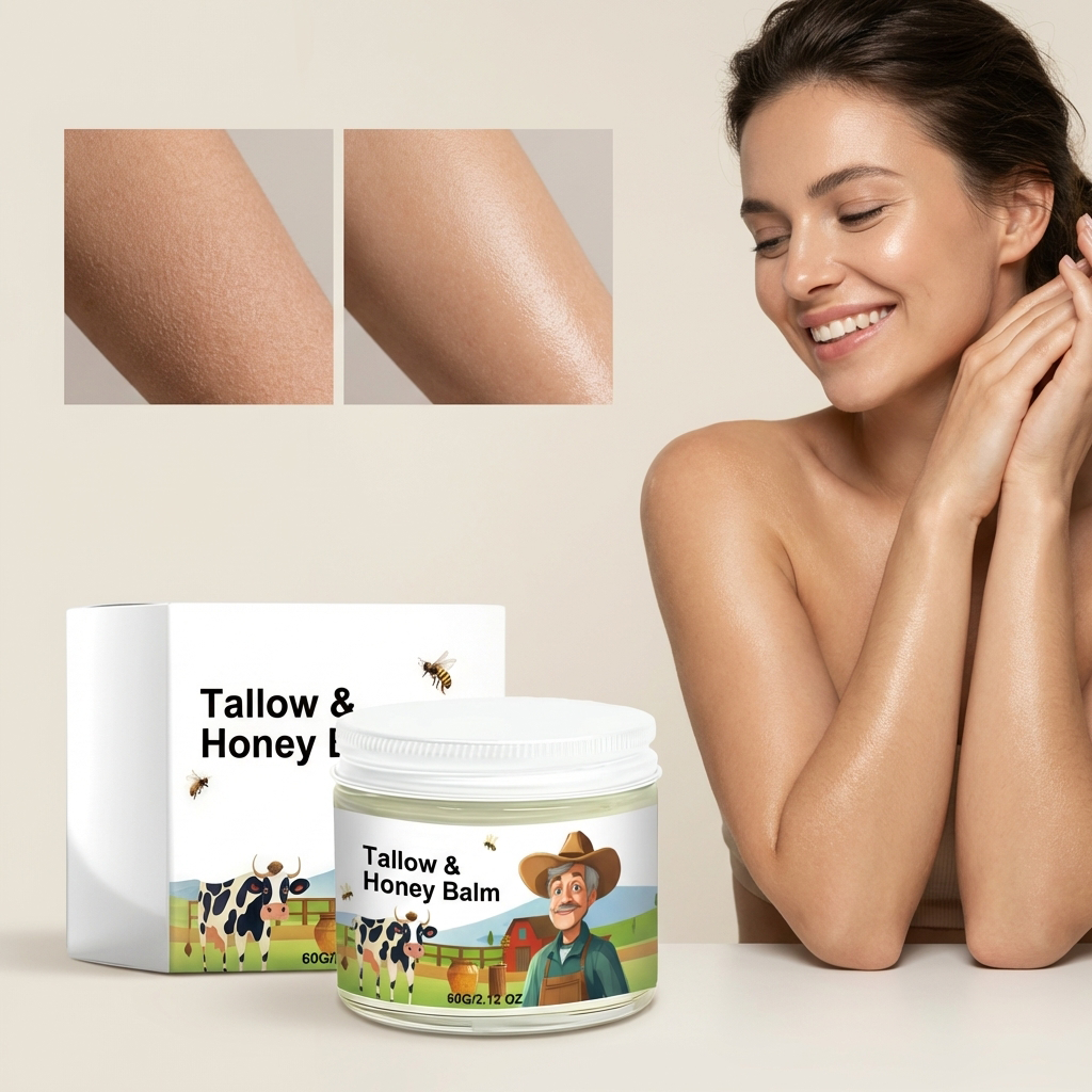 Tallow Honey Facial Cream Daily Moisturizing Soft Smooth Delicate Refreshing Fast Absorbing Hydrating Care For Face Skin
