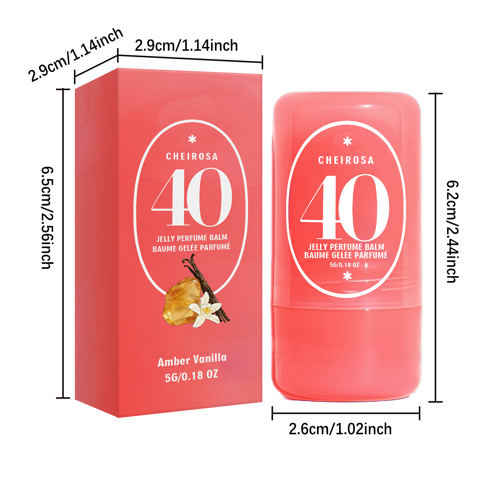 Solid Perfume Balm Amber Vanilla Sweet Scent Portable Easy Apply Create Atmosphere Show Elegant Taste Carry Along Side