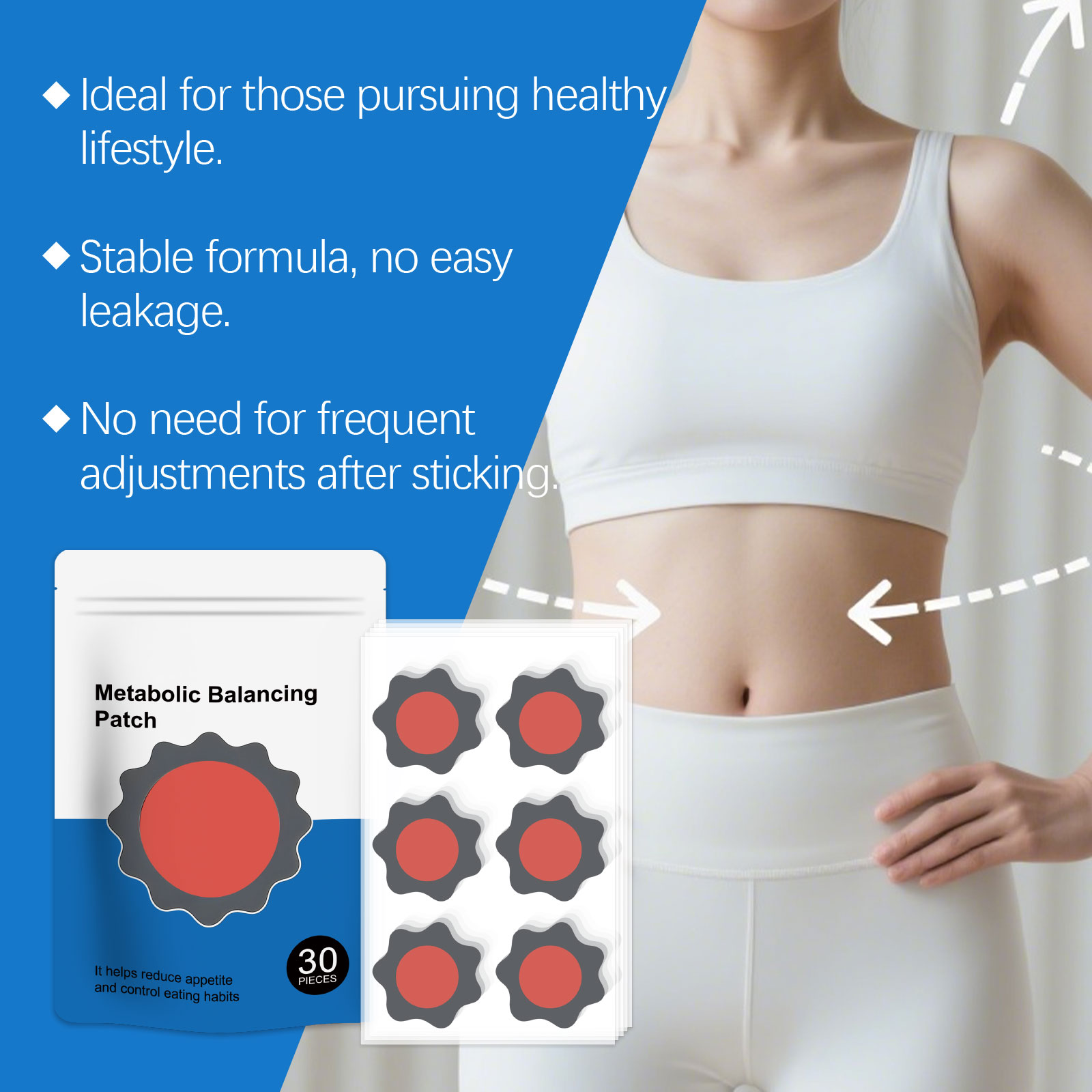 Body Care Patch Mild Light Convenient Hydrate Skin Soft Fit Support Figure Daily Management