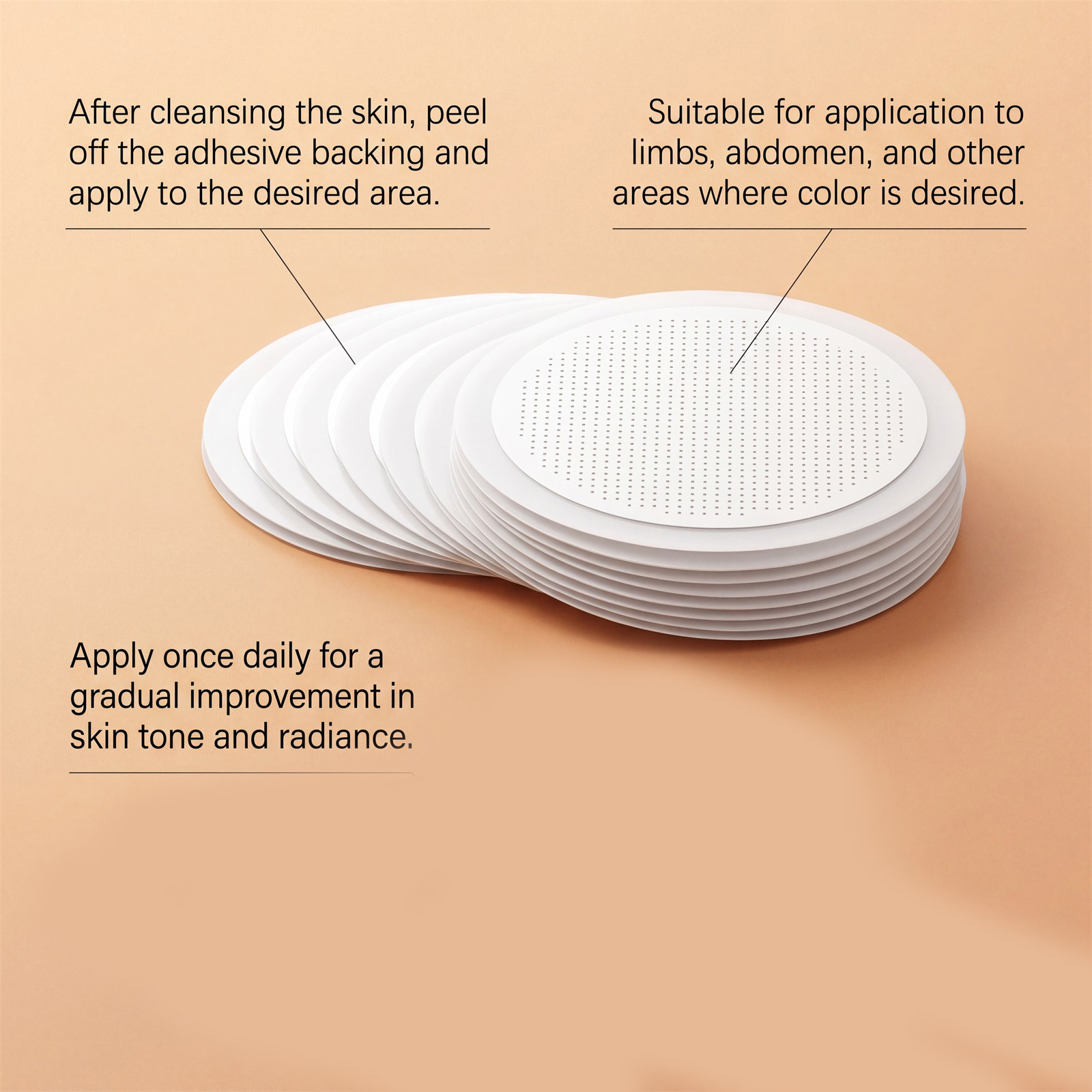 Transdermal Tanning Patch Sunless Microneedle Fit Fast Coloring Allantoin Moisturizing Natural Skin Tone Care