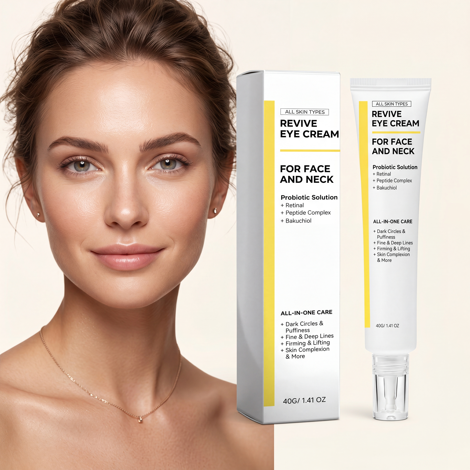 Revitalizing Eye Cream Mild Ingredients Hydrating Moisturizing Delicate Care Daily Gentle Massage Periorbital Skin