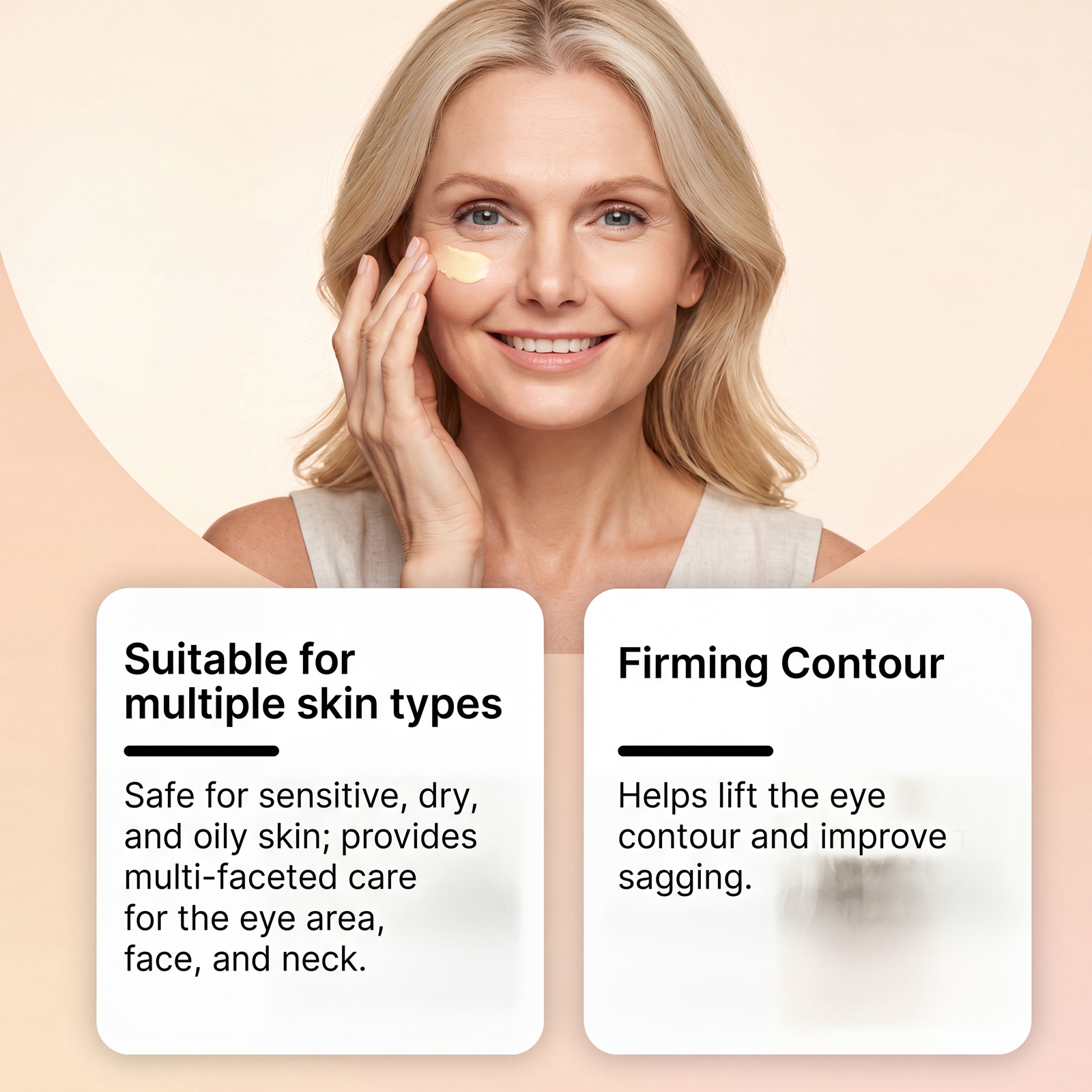 Revitalizing Eye Cream Mild Ingredients Hydrating Moisturizing Delicate Care Daily Gentle Massage Periorbital Skin