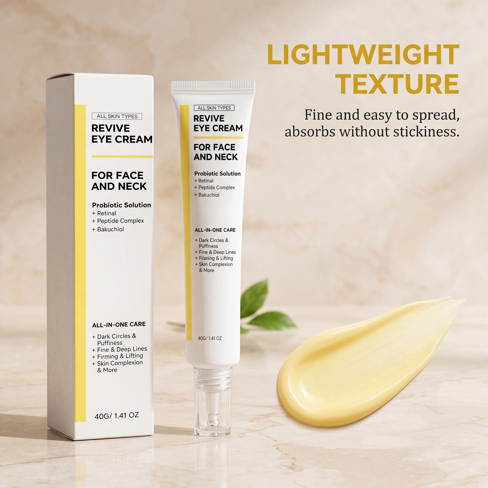 Revitalizing Eye Cream Mild Ingredients Hydrating Moisturizing Delicate Care Daily Gentle Massage Periorbital Skin