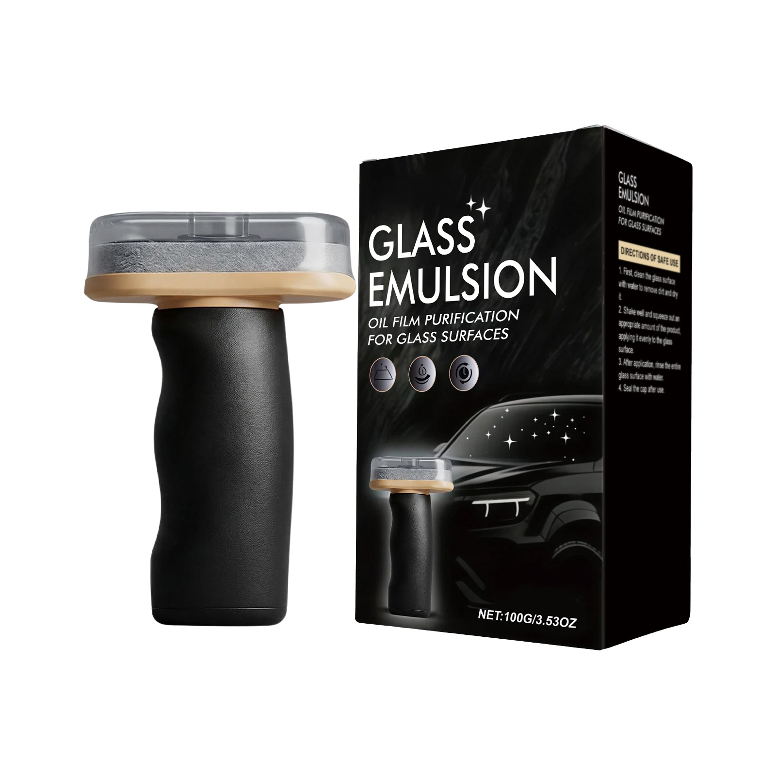 Glass Oil Film Brush Daily Maintenance Convenient Mild Remove Grease Clear Windows Rearview Mirrors Multiple Scenarios Applicable