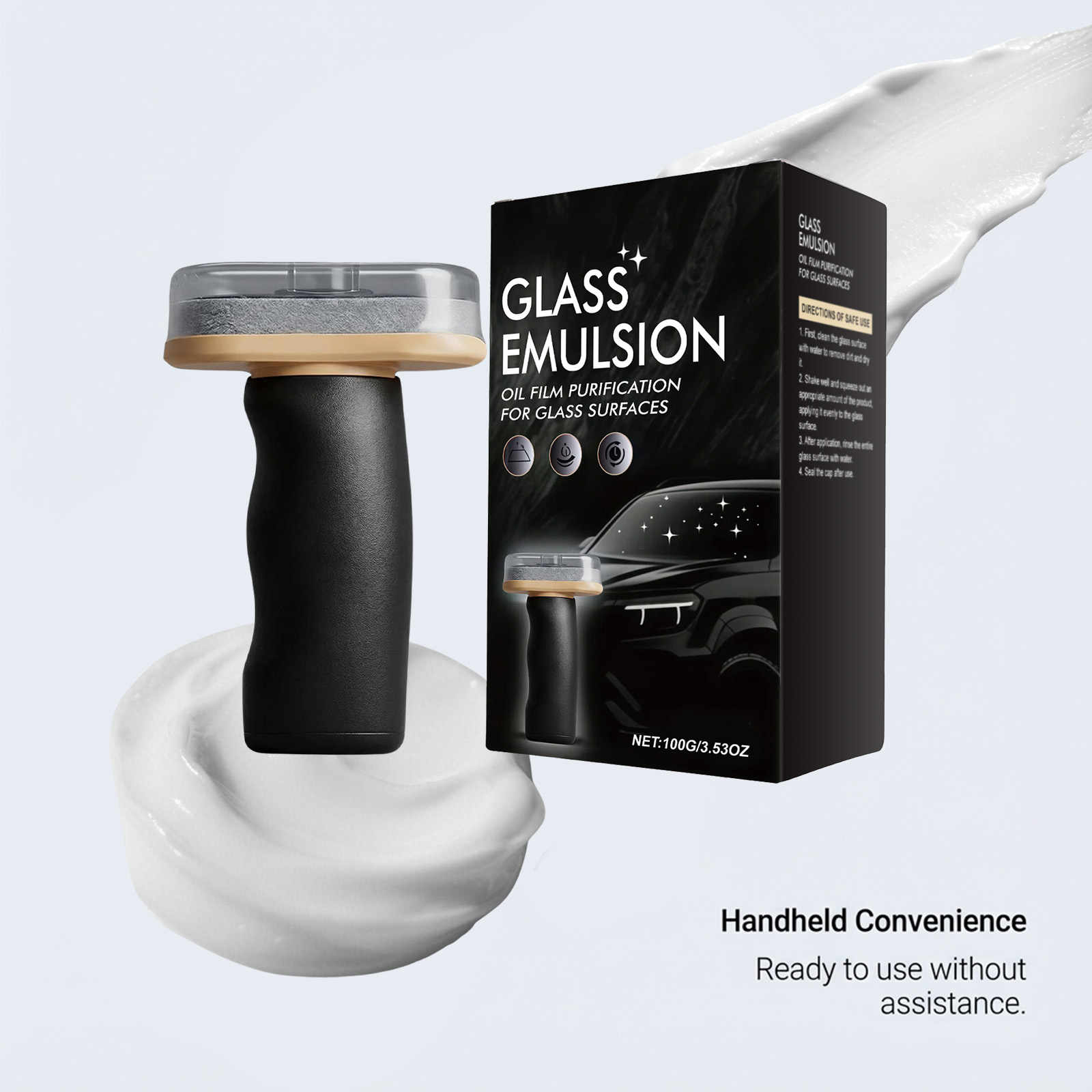 Glass Oil Film Brush Daily Maintenance Convenient Mild Remove Grease Clear Windows Rearview Mirrors Multiple Scenarios Applicable