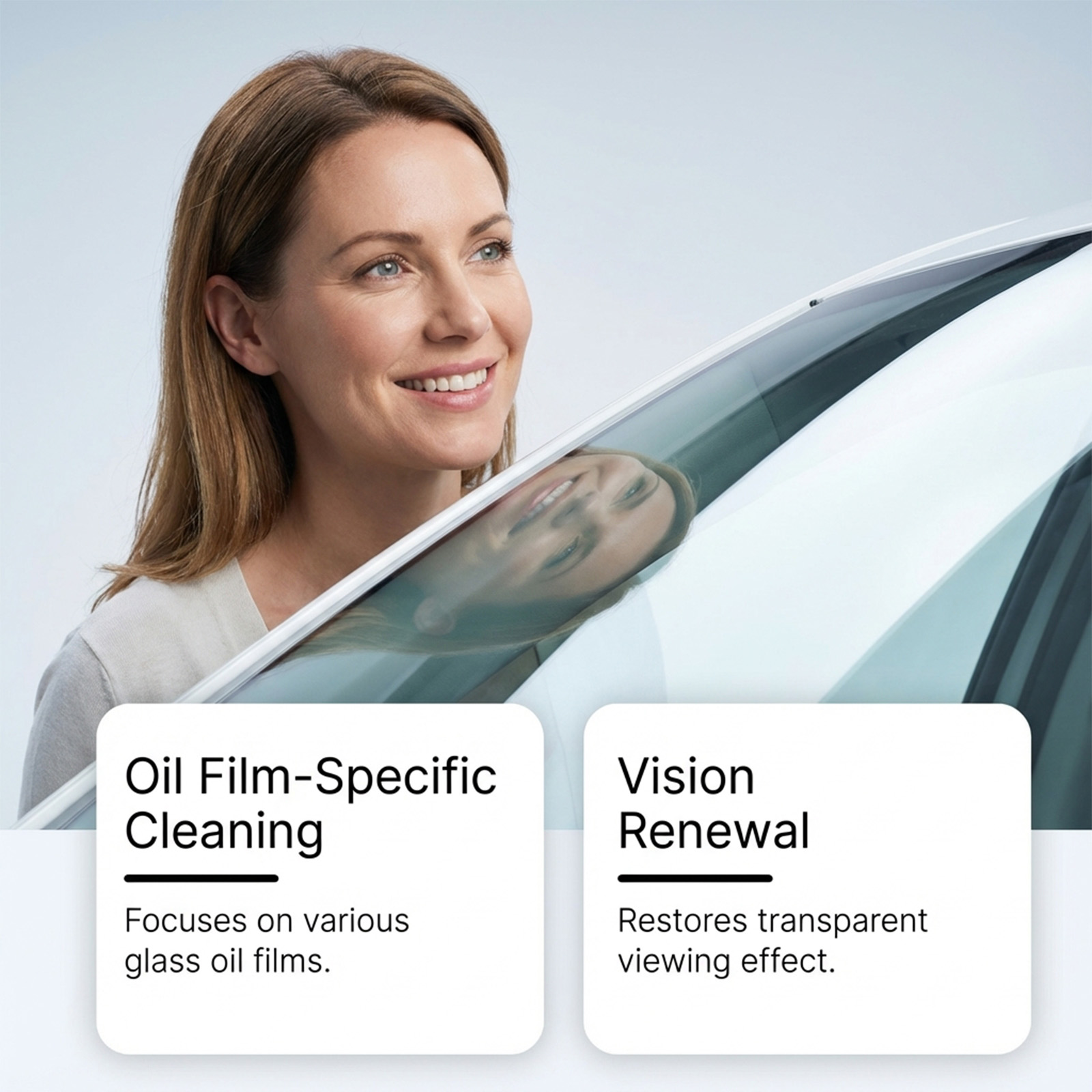 Glass Oil Film Brush Daily Maintenance Convenient Mild Remove Grease Clear Windows Rearview Mirrors Multiple Scenarios Applicable