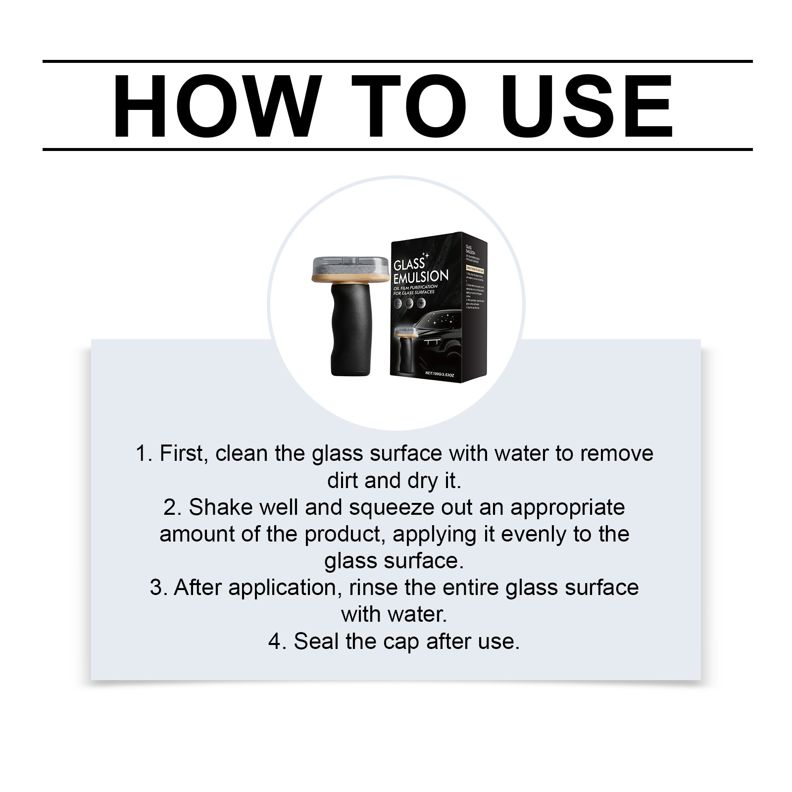 Glass Oil Film Brush Daily Maintenance Convenient Mild Remove Grease Clear Windows Rearview Mirrors Multiple Scenarios Applicable