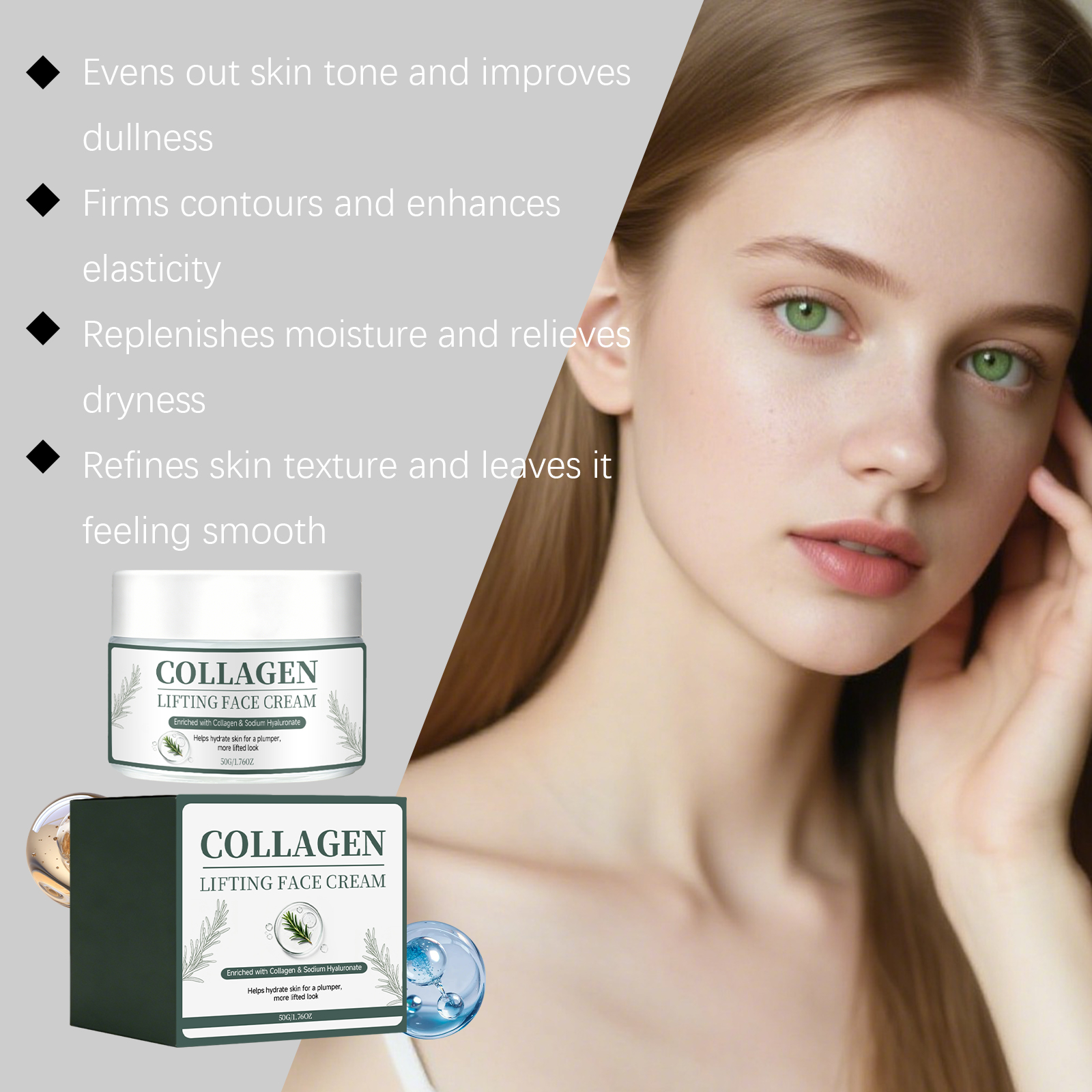 Lifting Line Face Cream Even Skin Tone Boost Skin Support Lock Moisture Smooth Quick Absorb