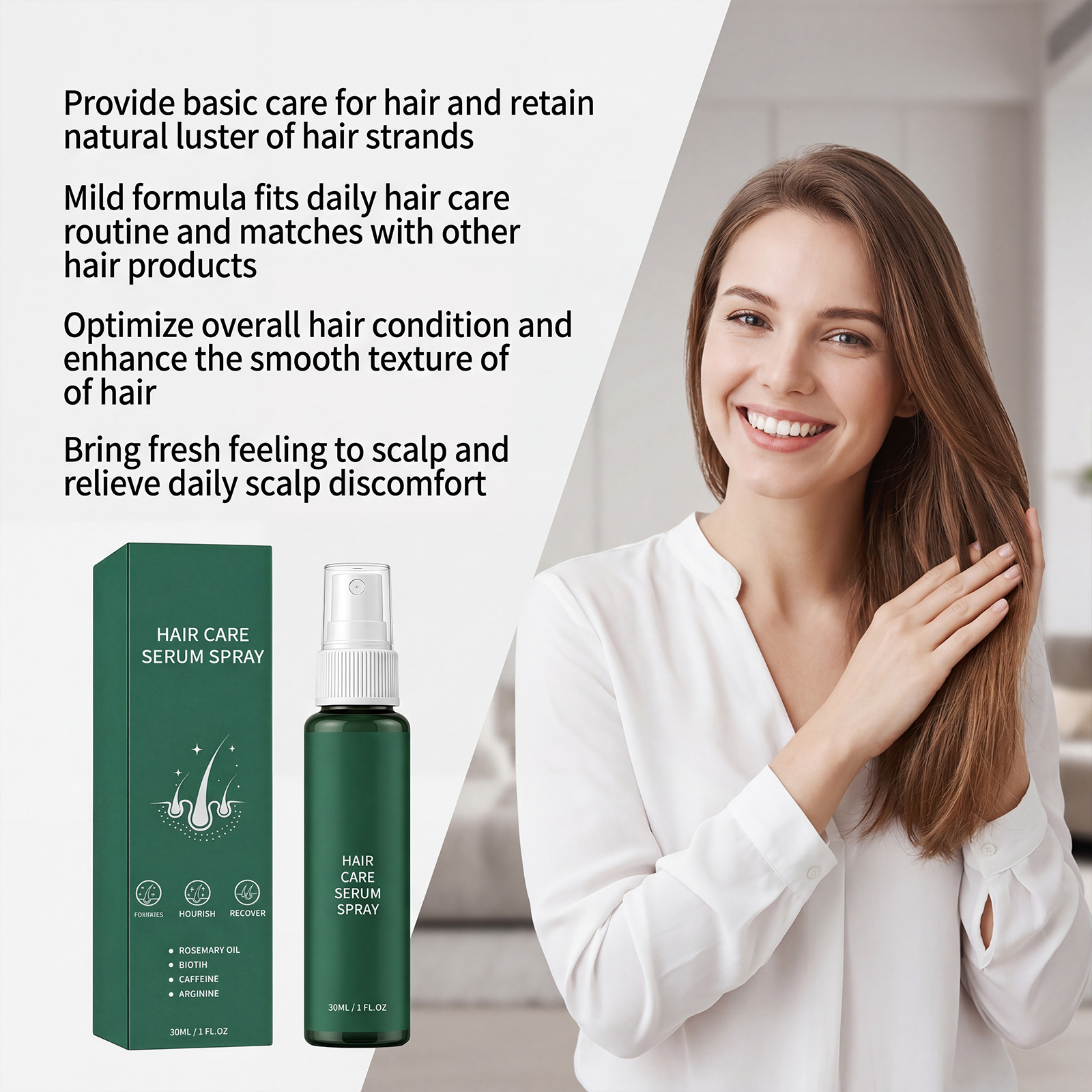 Hair Care Essence Spray Mild Scalp Hair Care Refreshing Texture Daily Hair Maintenance Use