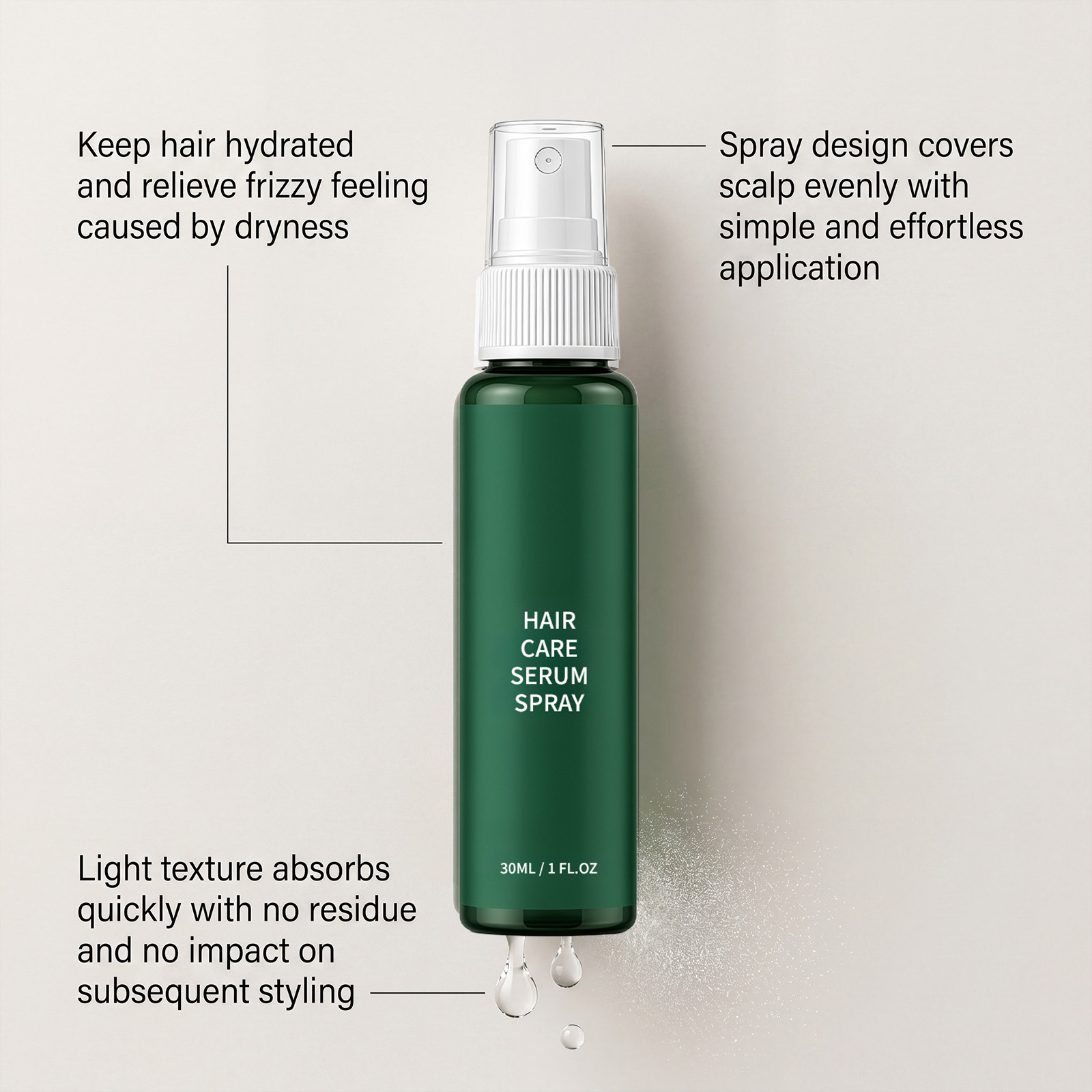 Hair Care Essence Spray Mild Scalp Hair Care Refreshing Texture Daily Hair Maintenance Use