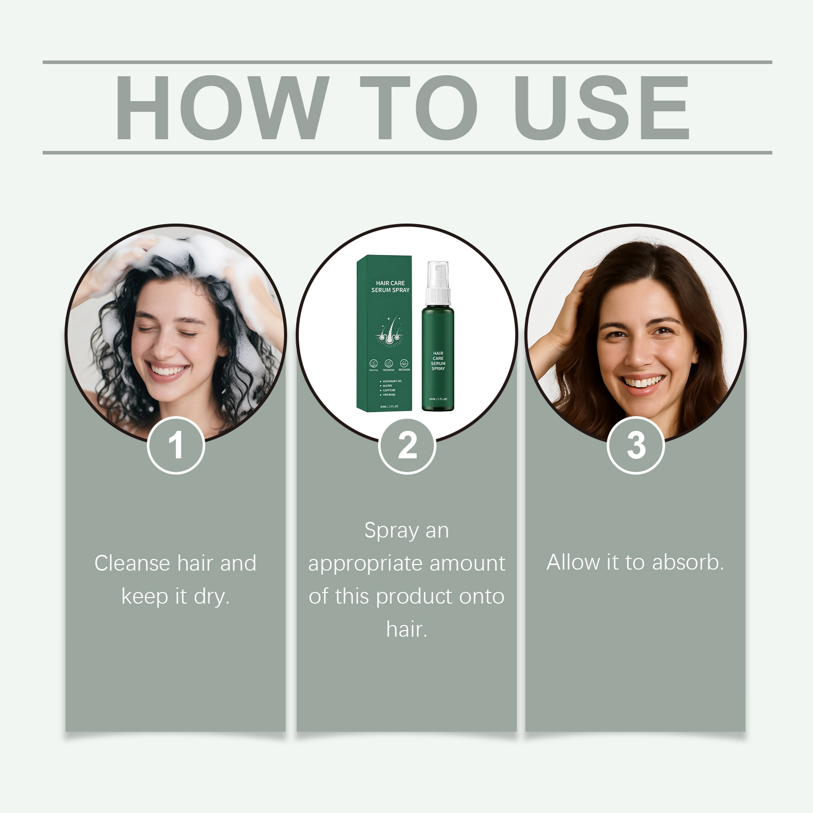 Hair Care Essence Spray Mild Scalp Hair Care Refreshing Texture Daily Hair Maintenance Use
