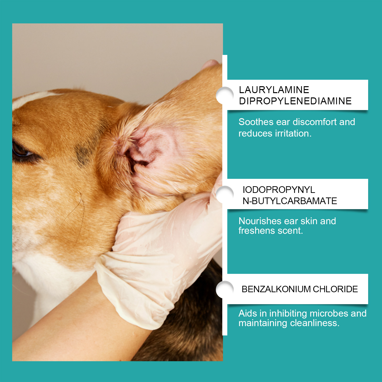 Pet Ear Cleaning Finger Wipes Gentle Remove Ear Dirt Odor For Daily Pet Care