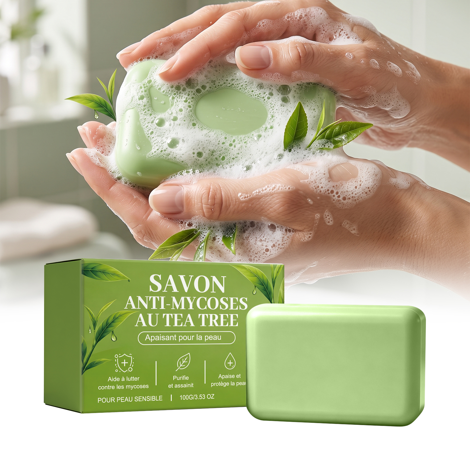 Skin Care Soap Tea Essence Moisturizing Handmade Soap Natural Base Body Bath Cleaning Fragrance Elegant Mild