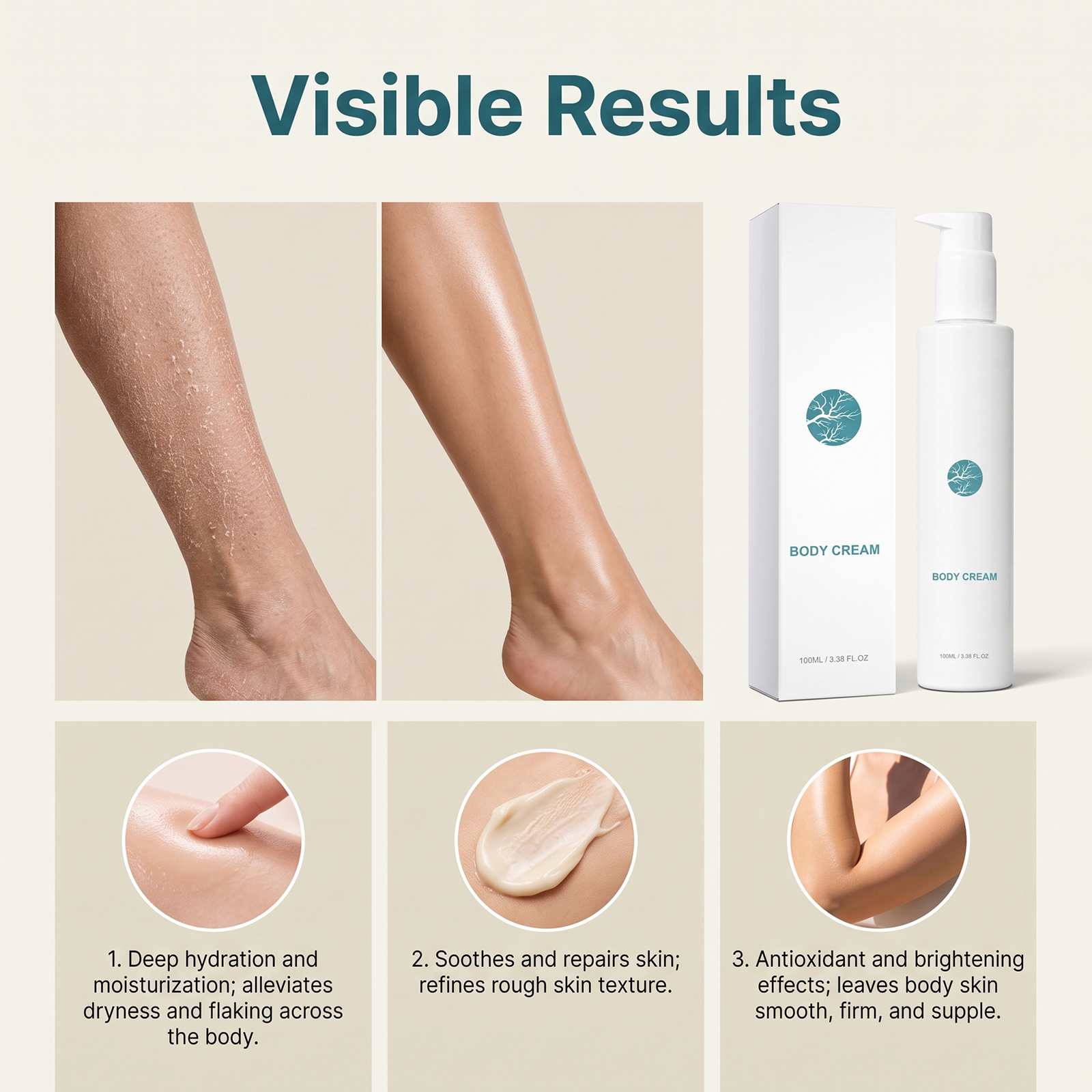 Moisturizing Body Cream Gentle Soft For Whole Body Daily Skin Care Lotion