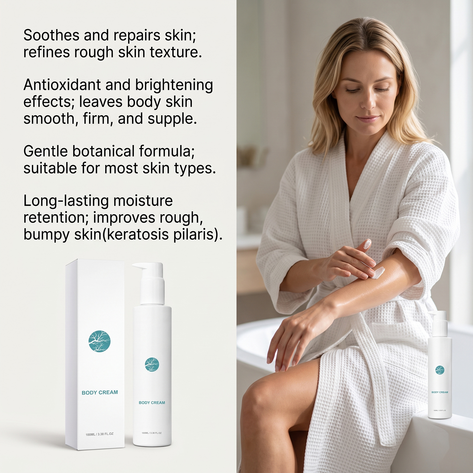 Moisturizing Body Cream Gentle Soft For Whole Body Daily Skin Care Lotion