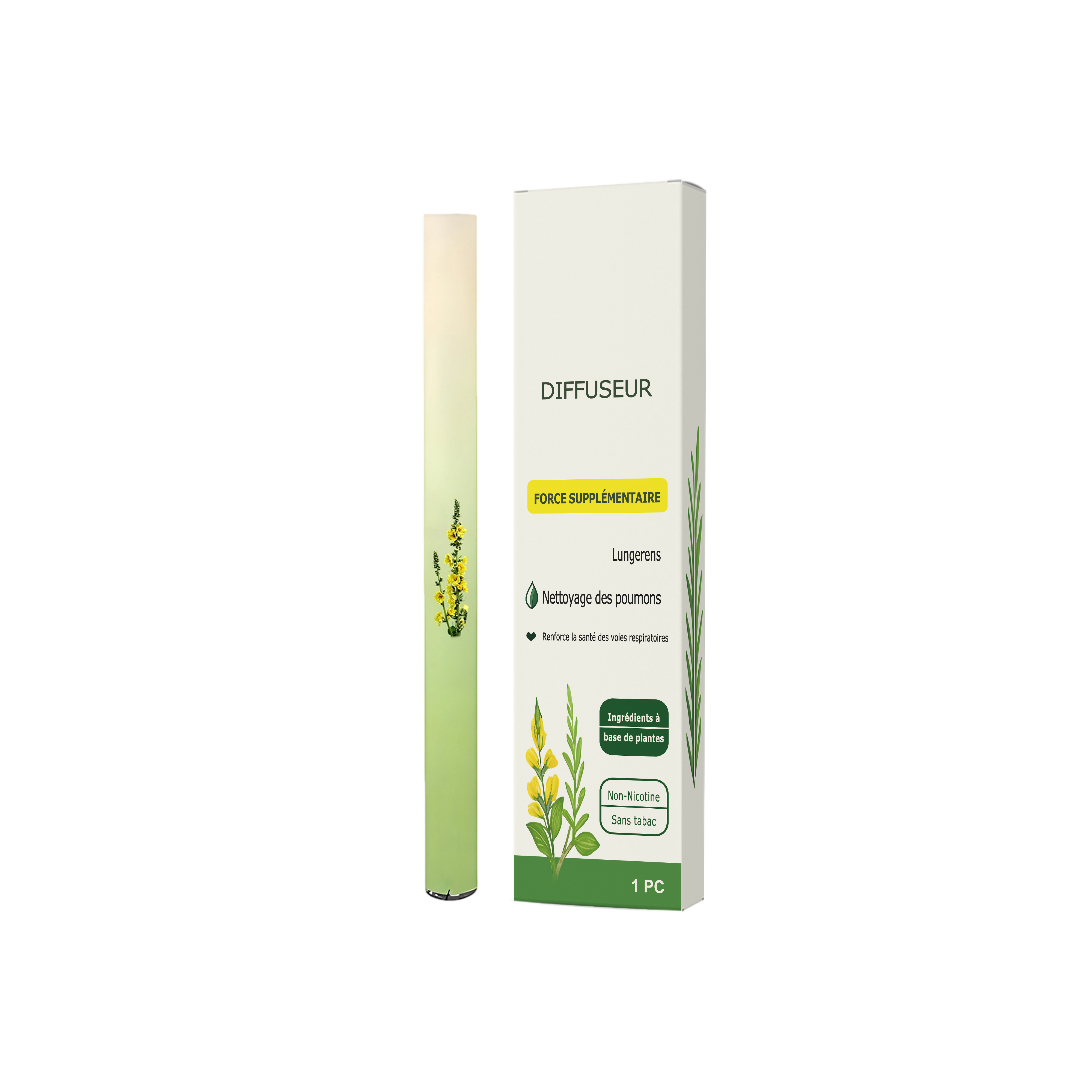 Herbal Fresh Breathing Stick Mild Formula Plant Essence Nourish Body Daily Portable Care Stick