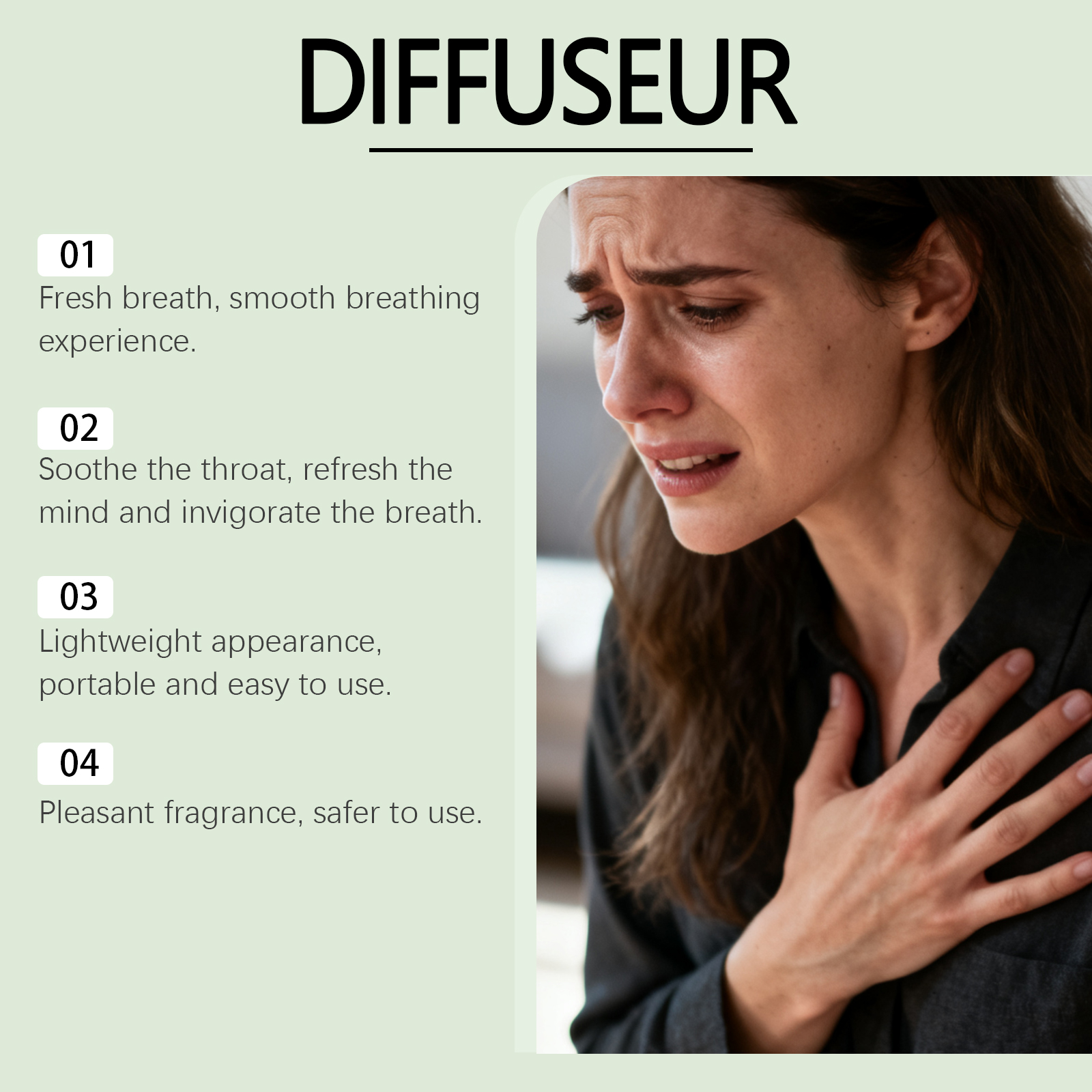 Herbal Fresh Breathing Stick Mild Formula Plant Essence Nourish Body Daily Portable Care Stick