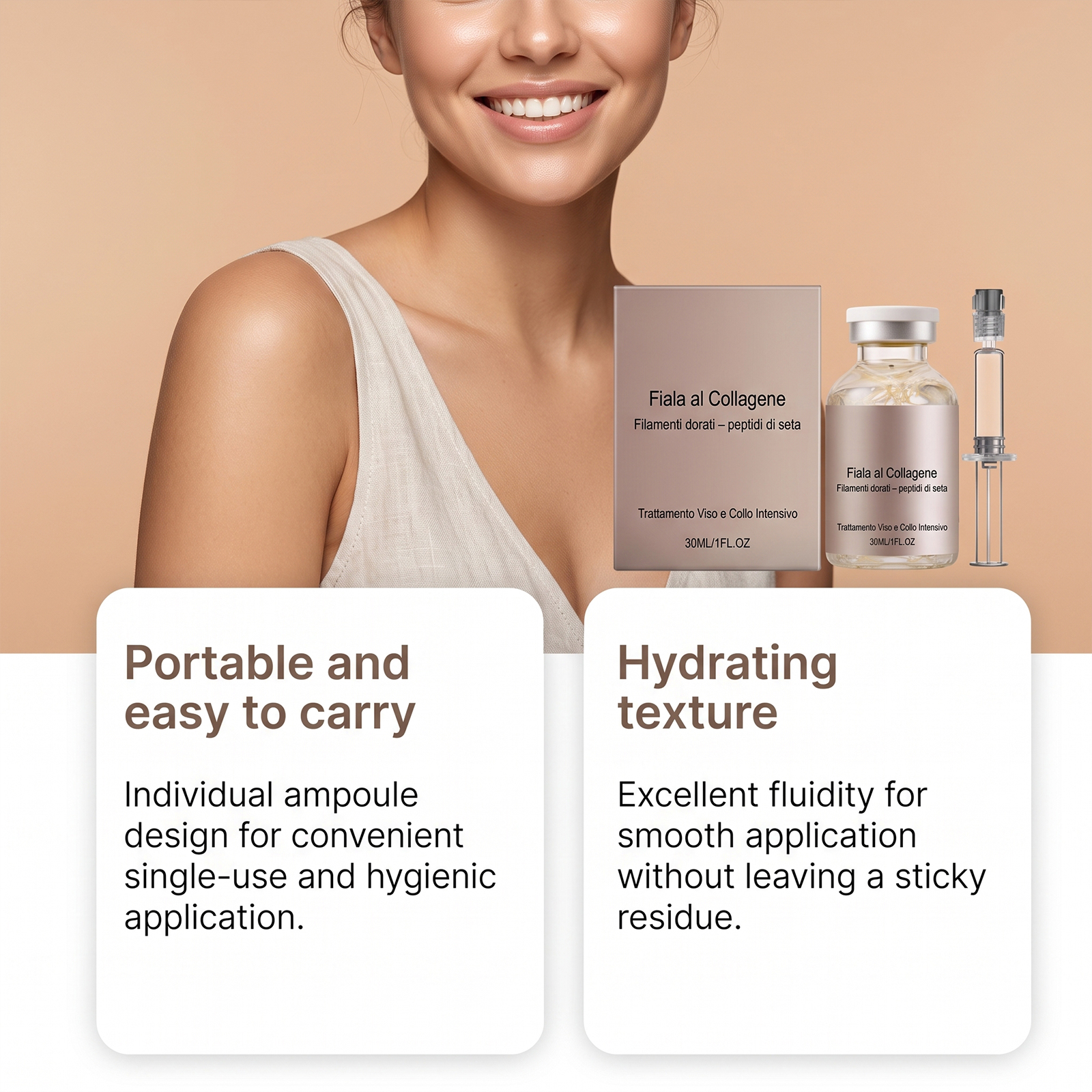 Hydration Ampoule Essence Daily Skincare Delicate Silky Hydrating Care Facial Skin Refreshing Moisturizing Non Sticky