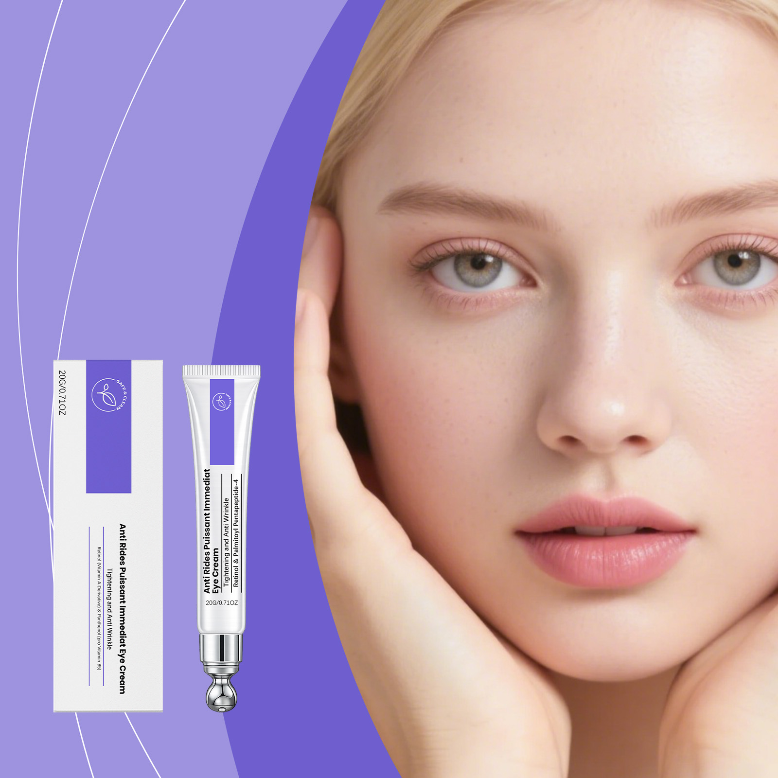 Retinol Moisturizing Eye Cream Nourish Soothe Comfort Eye Skin Elastic Plump Easy Smear Daily Care Lotion