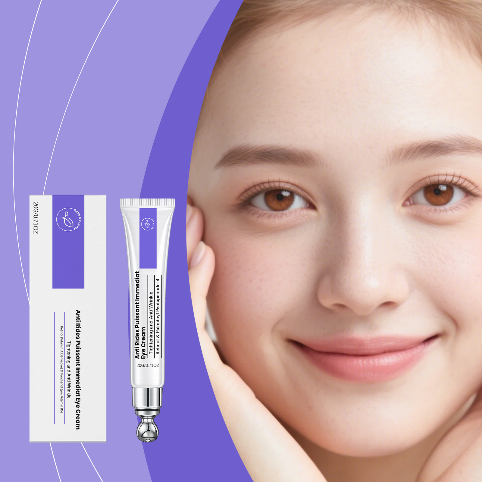 Retinol Moisturizing Eye Cream Nourish Soothe Comfort Eye Skin Elastic Plump Easy Smear Daily Care Lotion