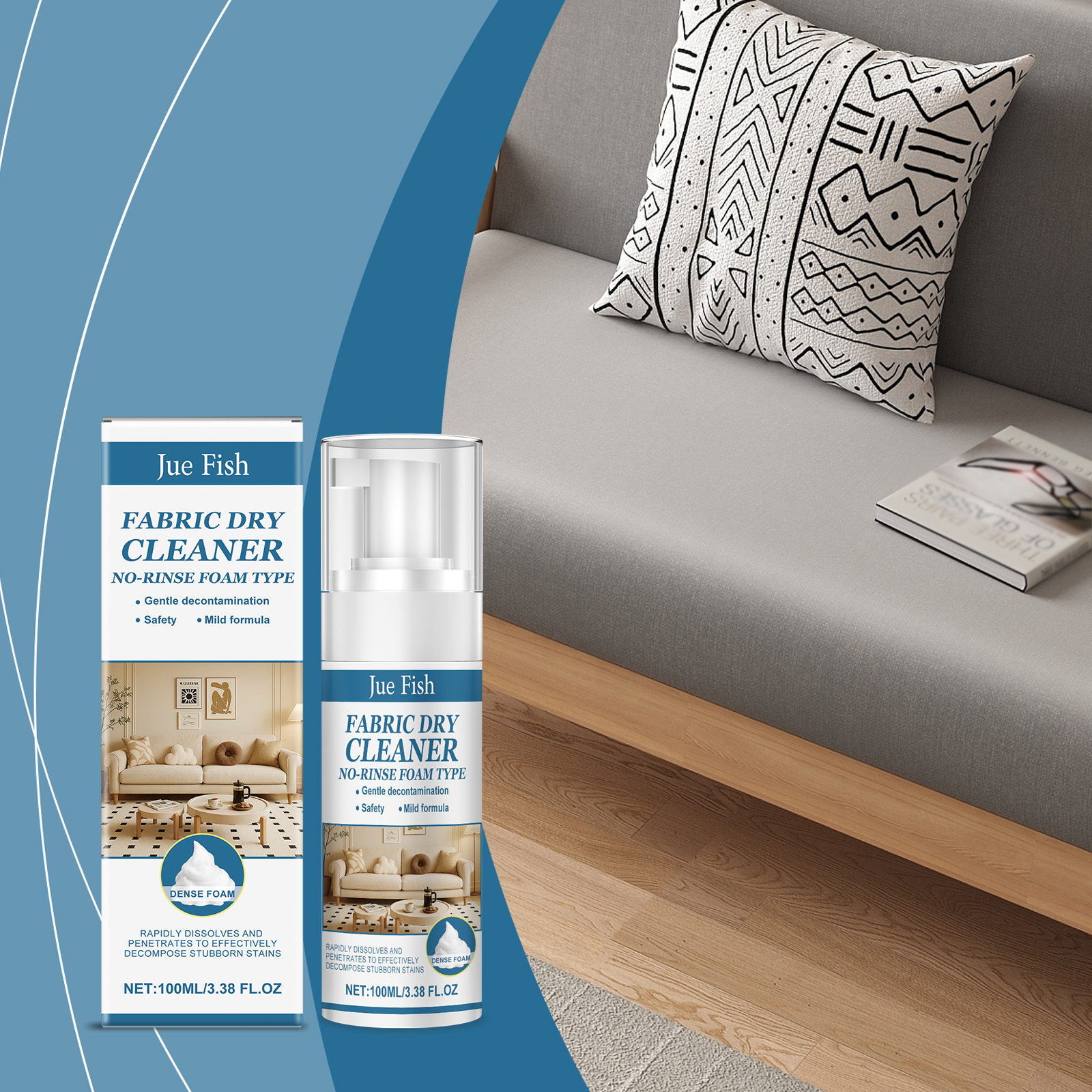 Fabric Sofa Cleaner Household Stain Removing Washing Liquid For Living Room Sofa Cushion Pillow Fabric General Use