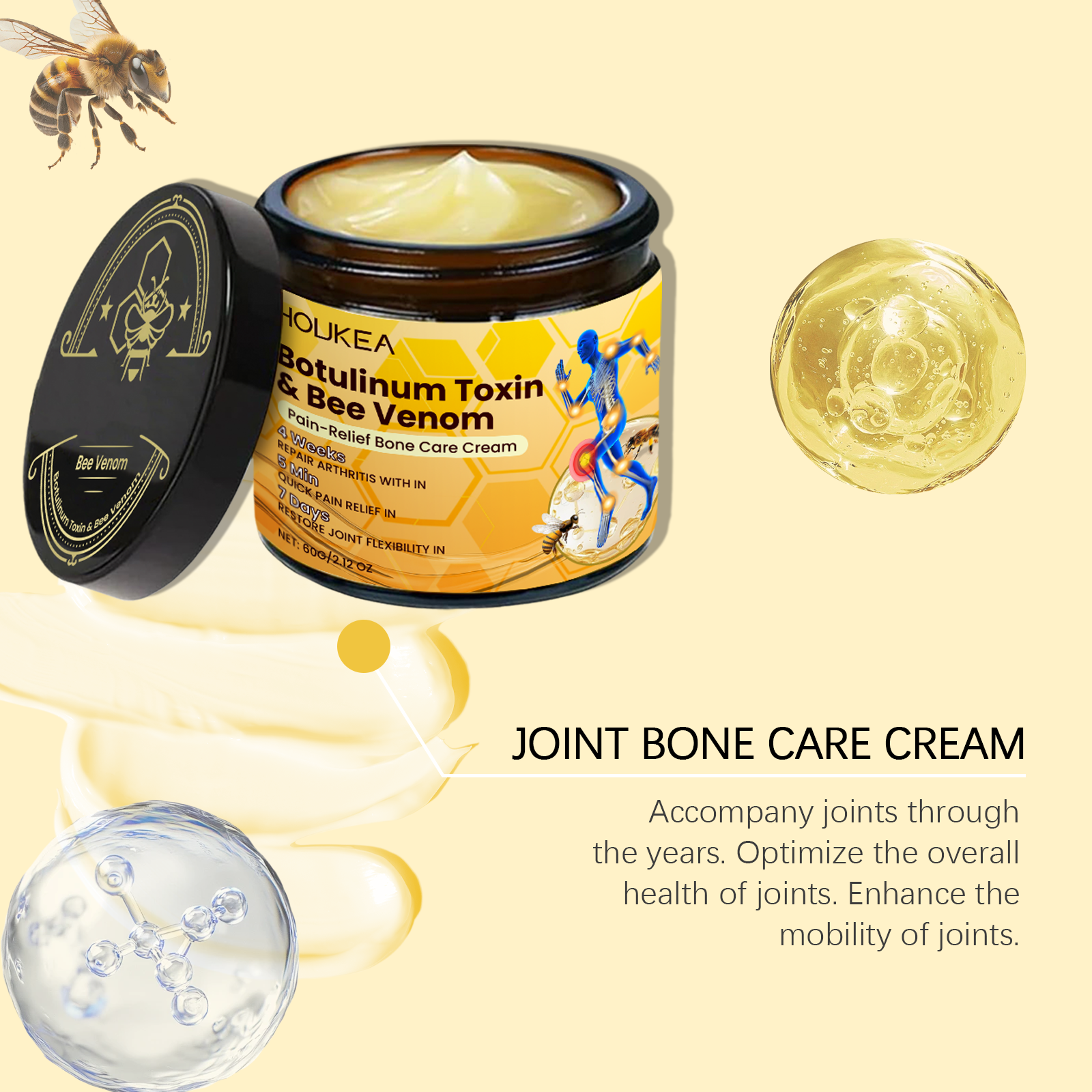 Joint Care Cream Nourishing Mild External Massage Ointment For Joints Knees Wrists