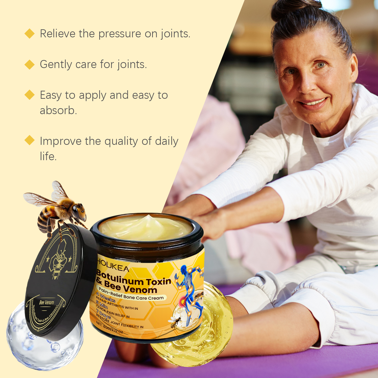 Joint Care Cream Nourishing Mild External Massage Ointment For Joints Knees Wrists