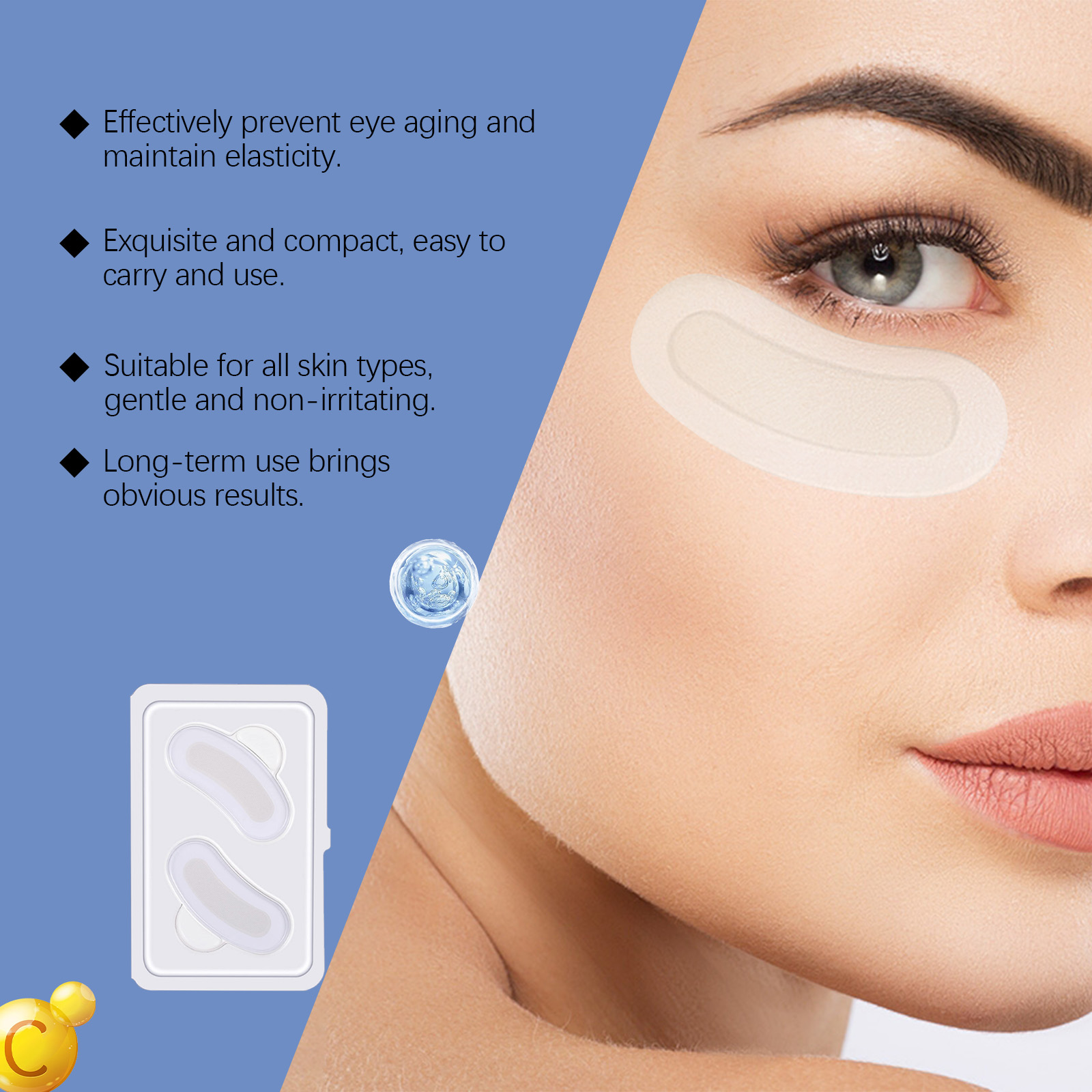 Eye Mask Patch Daily Soft Delicate Eye Area Moisturizing Hydrating Lightweight Comfortable Gentle Sheet Eye Mask