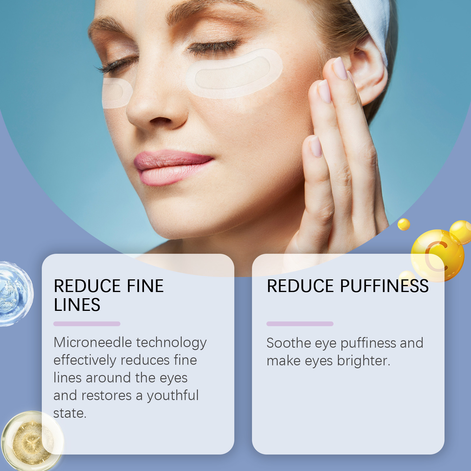 Eye Mask Patch Daily Soft Delicate Eye Area Moisturizing Hydrating Lightweight Comfortable Gentle Sheet Eye Mask
