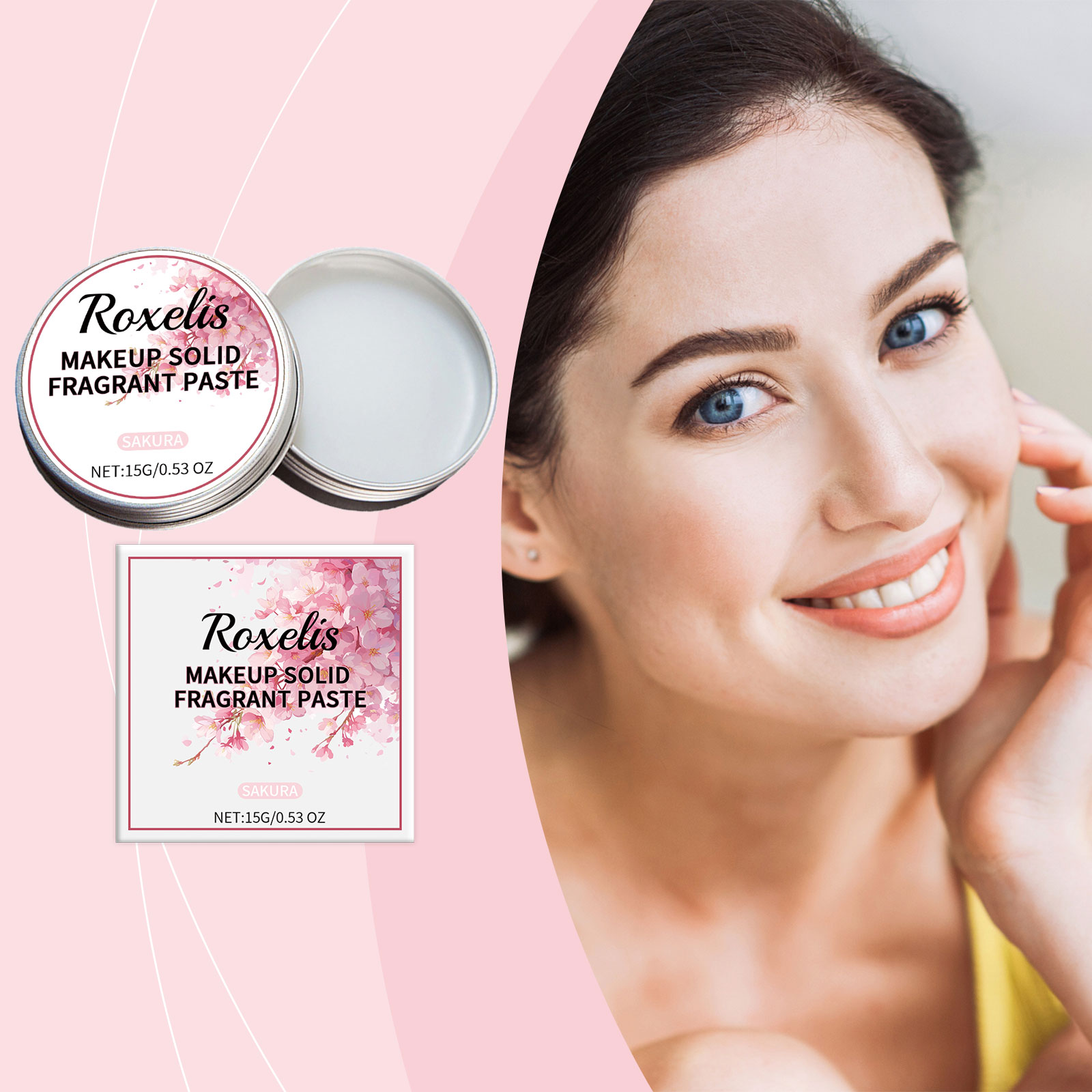 Solid Cherry Blossom Balm Gentle Elegant Long Lasting Light Fragrance Radiate Charm Refreshing Non Sticky Dating Pocket Perfume Balm