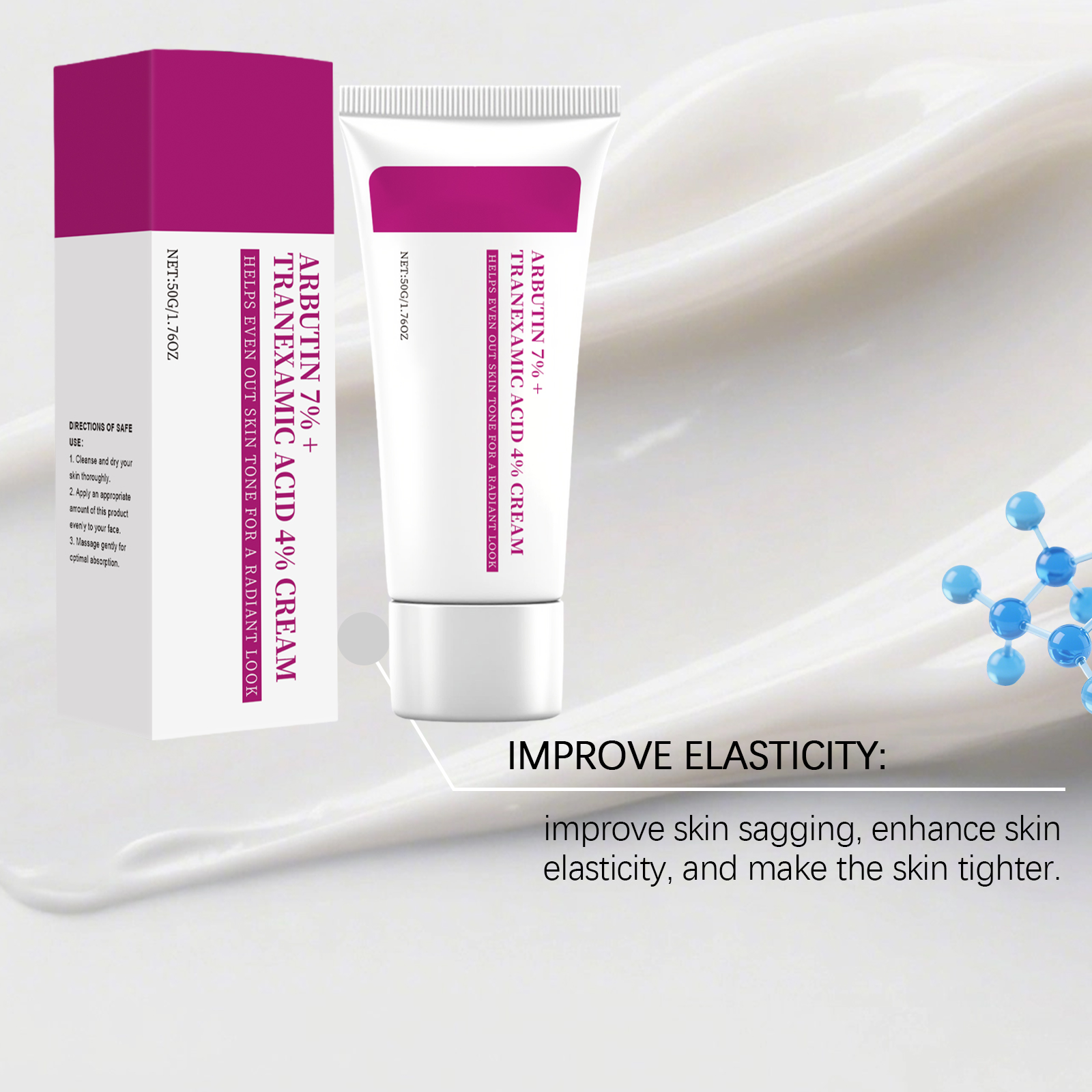 Arbutin Face Cream Moisturizing Nourishing Even Skin Tone Dark Spot Fading Daily Face Care 1 PCS