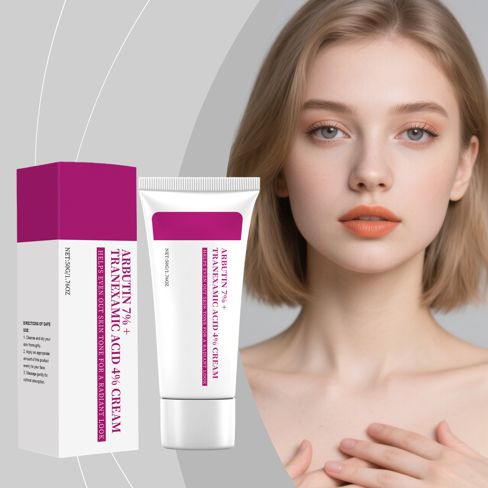 Arbutin Face Cream Moisturizing Nourishing Even Skin Tone Dark Spot Fading Daily Face Care 1 PCS
