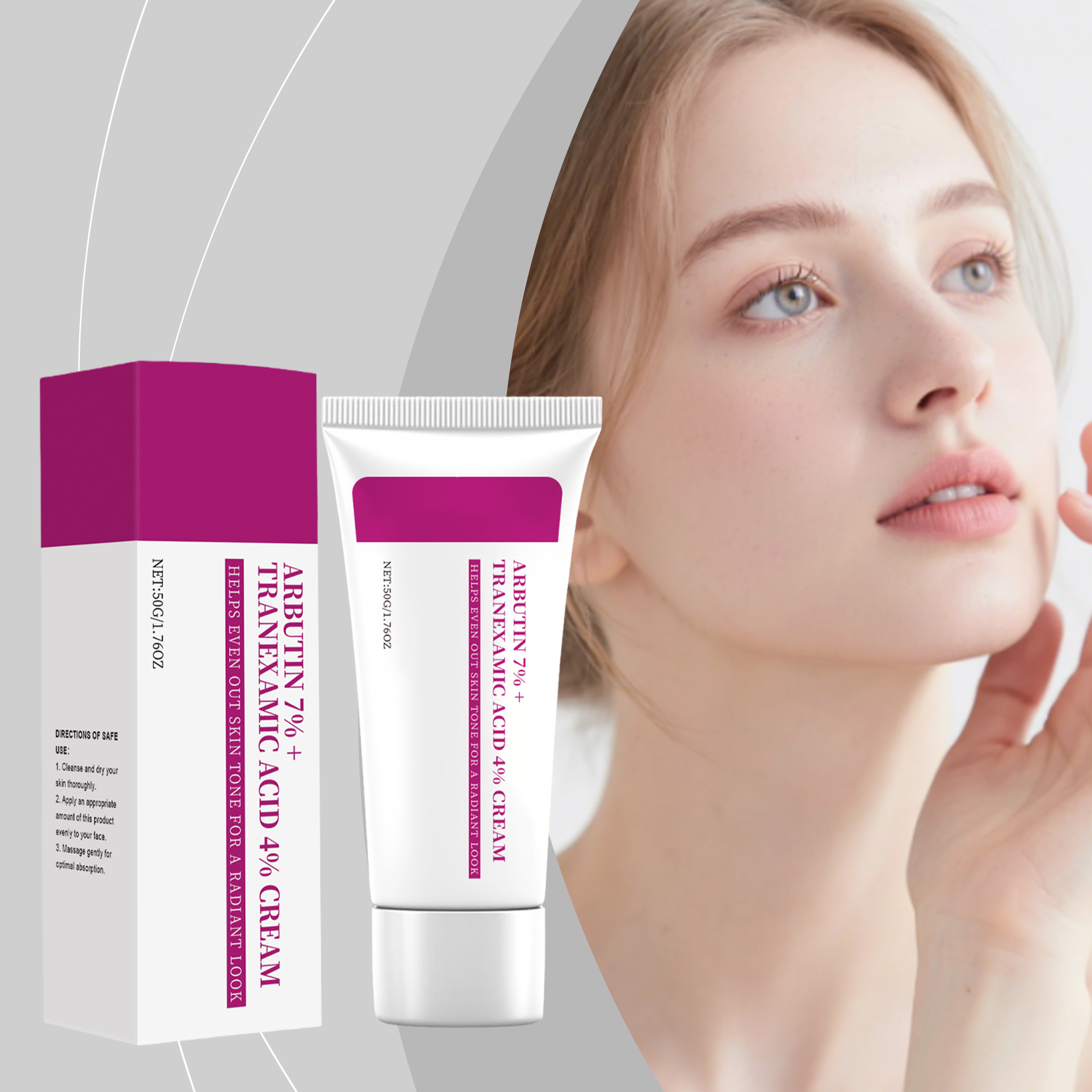 Arbutin Face Cream Moisturizing Nourishing Even Skin Tone Dark Spot Fading Daily Face Care 1 PCS