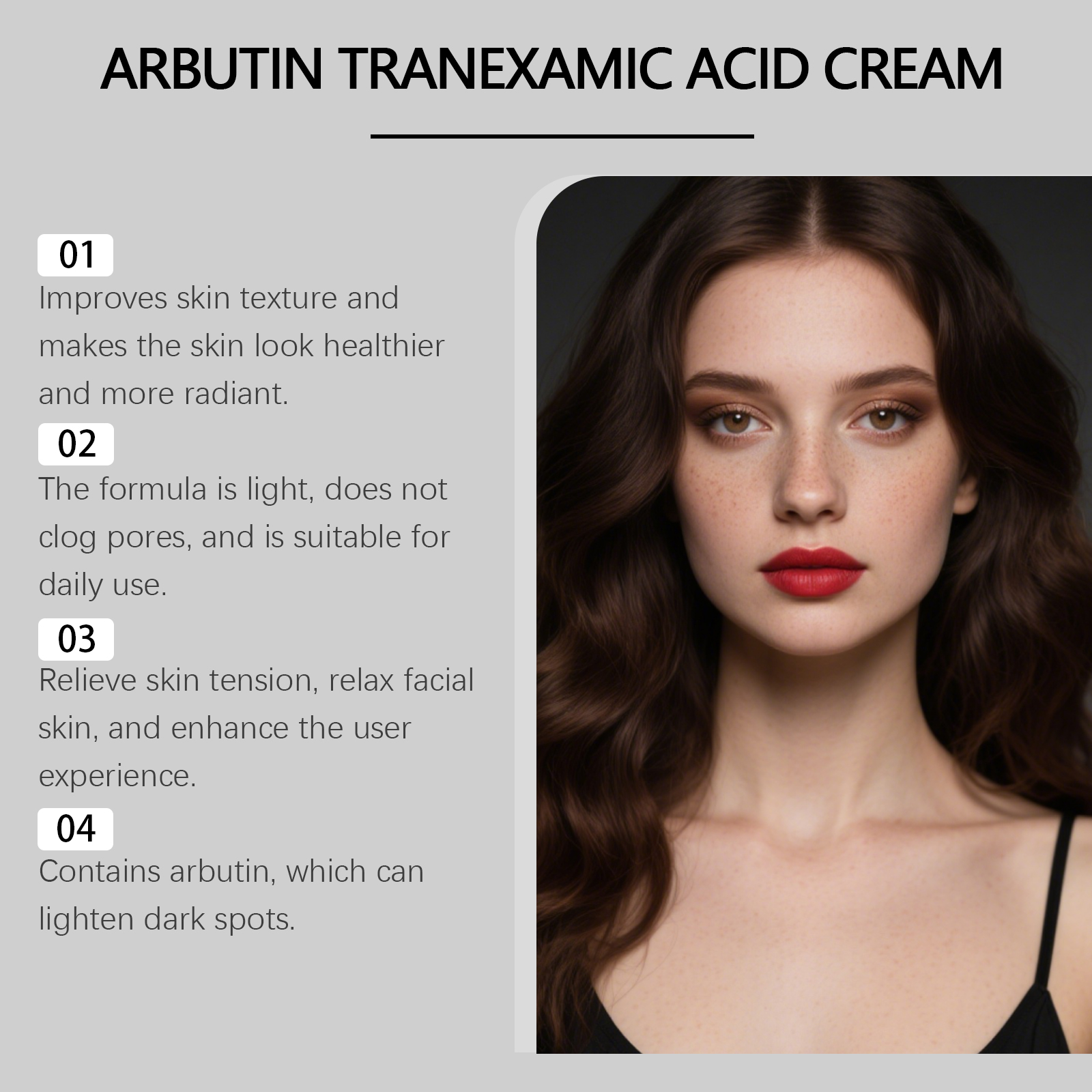 Arbutin Face Cream Moisturizing Nourishing Even Skin Tone Dark Spot Fading Daily Face Care 1 PCS