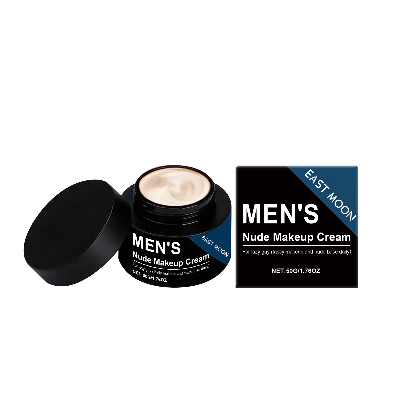Men Tinted Moisturizer Cream Natural Nude Lightweight Coverage Waterproof Sweat Resistant Daily Face Care 50g