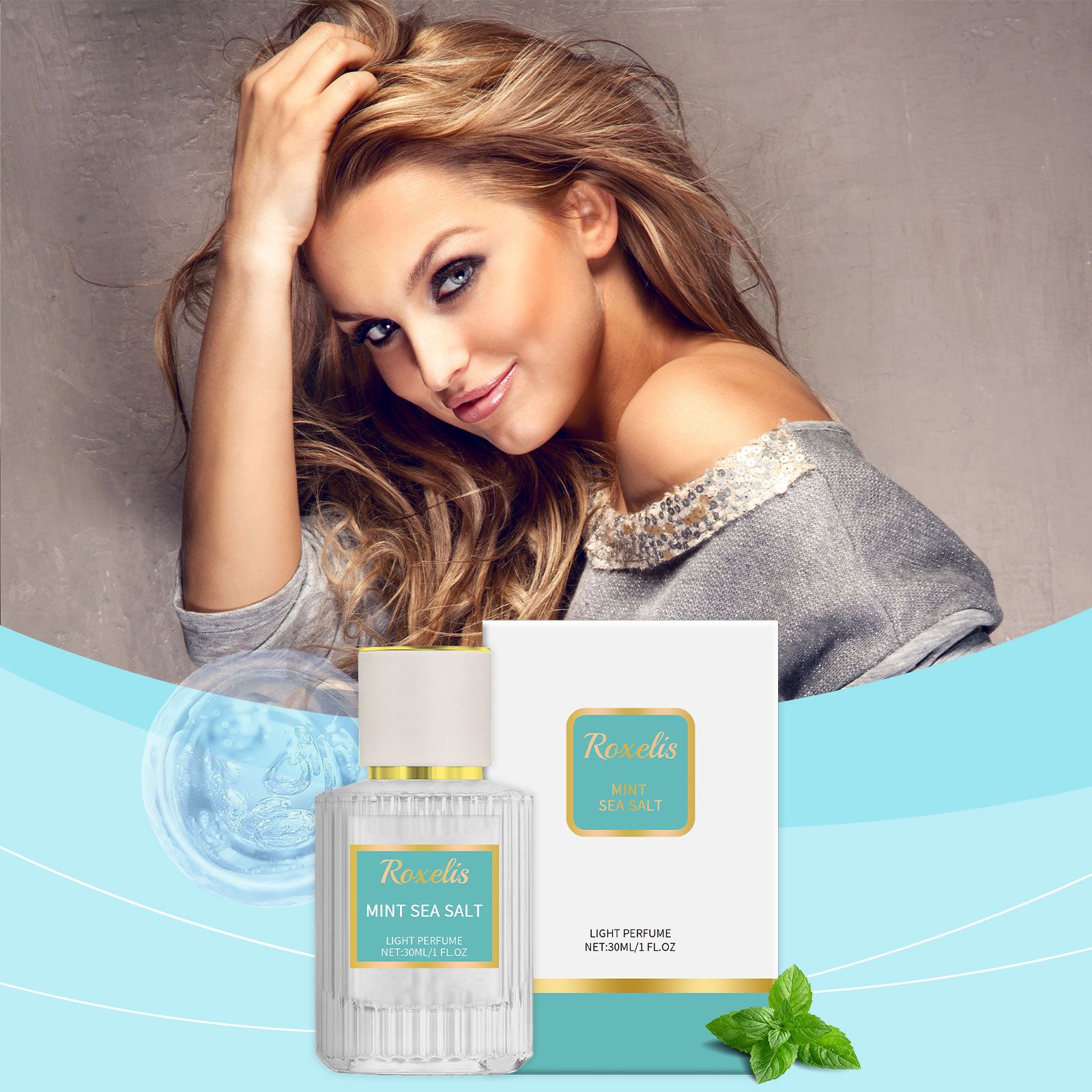 Mint Sea Salt Perfume Fresh Woody Long Lasting Elegant For Daily Wear And Dates