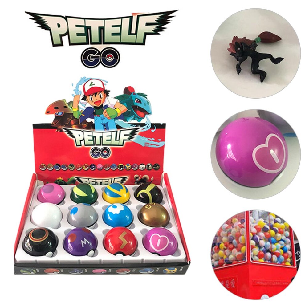 12pcs Pokemon Ball Pokeball Set Kids Toys Figures Pikachu Child Gifts