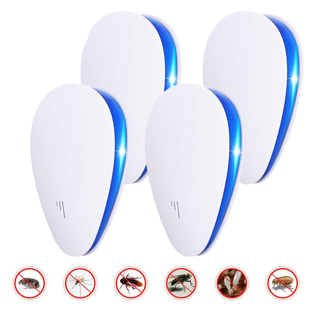 4PCS 220V Variable Frequency Ultrasonic Pest Repeller Electronic Home Pests Control