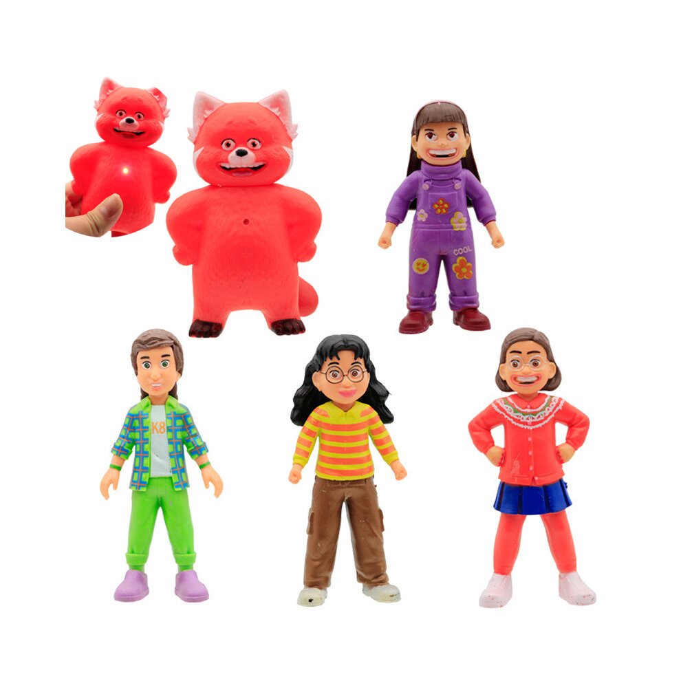 5Pcs Turning Red PVC Action Game Figure Toy Collectible Gift