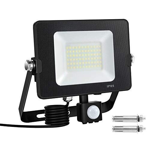 Motion Sensor Security Light, Kanavi 50W 5000Lumens 6000K LED Floodlights with PIR Senso