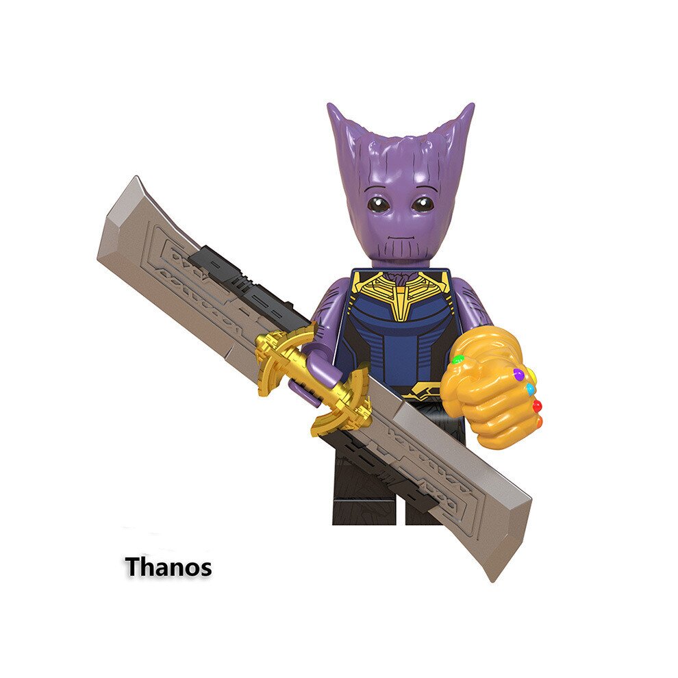 Minifigures Toy Set Marvel Superhero Series Assembled Building Blocks Kit 8PCS Pack Includes Groot Deadpool Batman Hulk Action Figures Bricks Fit Lego Ideal for Christmas Stocking Collection and Display Toy for Kids Adult