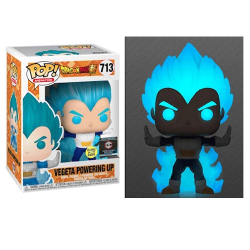 Movie Action Figure Funko Pop Animation Dragonball Vegeta Powering Up Glow in Dark Exclusive Vinyl Figure Collection Model Toy Decoration 2022 Christmas Gifts