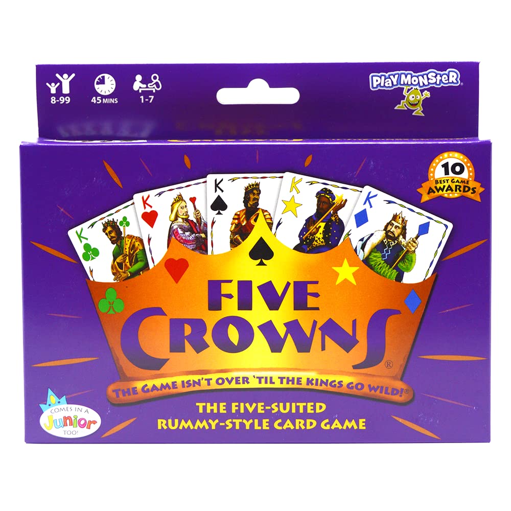Five Crowns Card Game Family Board Game Fun Games for Family Game Night Home Party Playing with Kids Full English Version Xmas Gifts