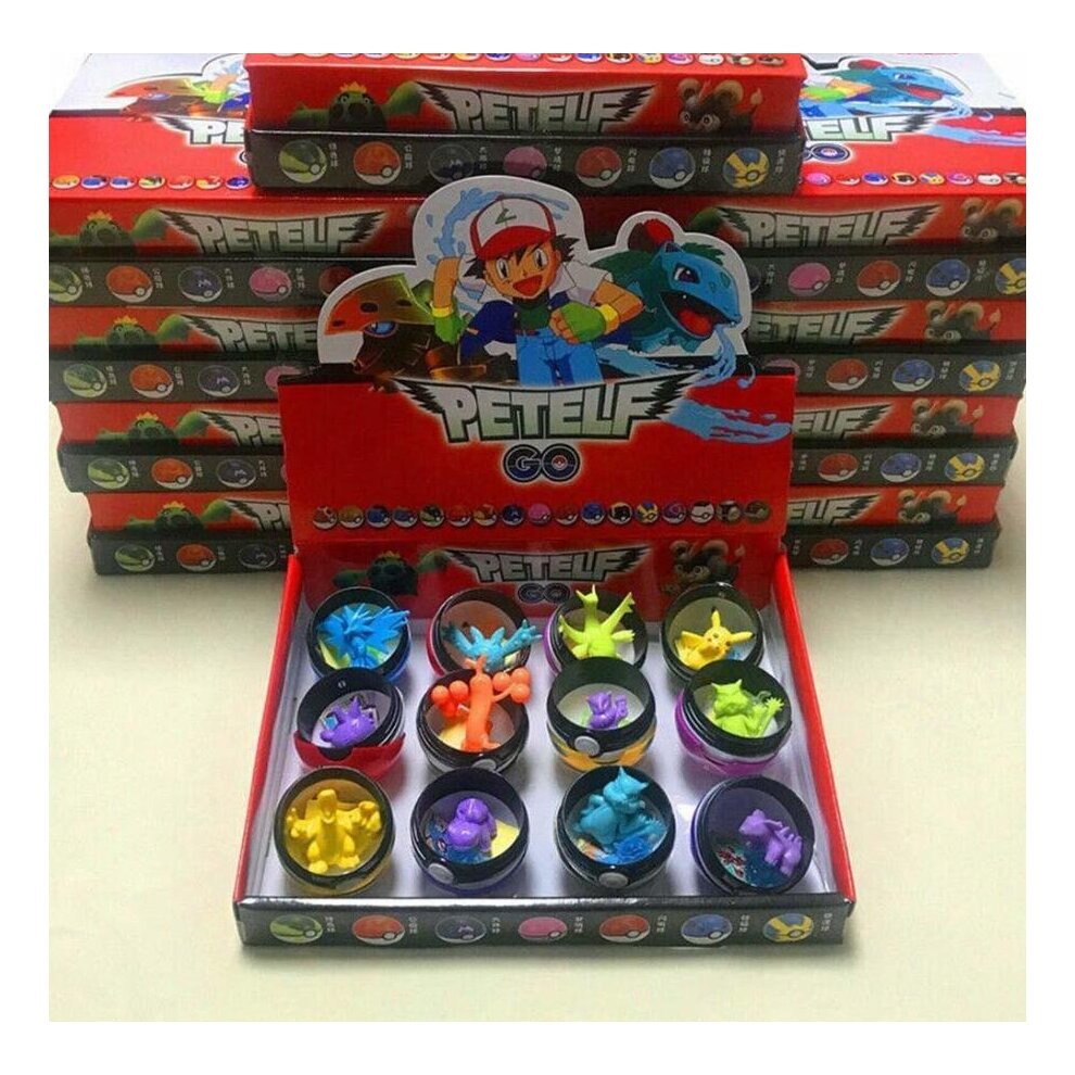 Pokémon Balls with Action Figures Ball Toy for Throwing Fun Toy Elf Ball Game Gift Battle Figure Dolls Creative Toys Gift for Children 12pcs Set